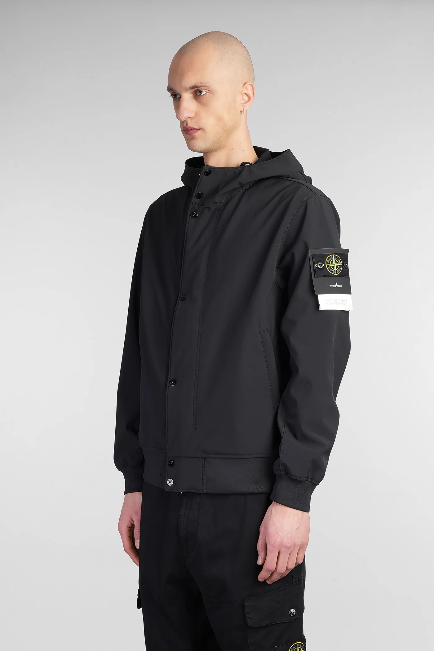 Casual jacket in black polyester - Image 4