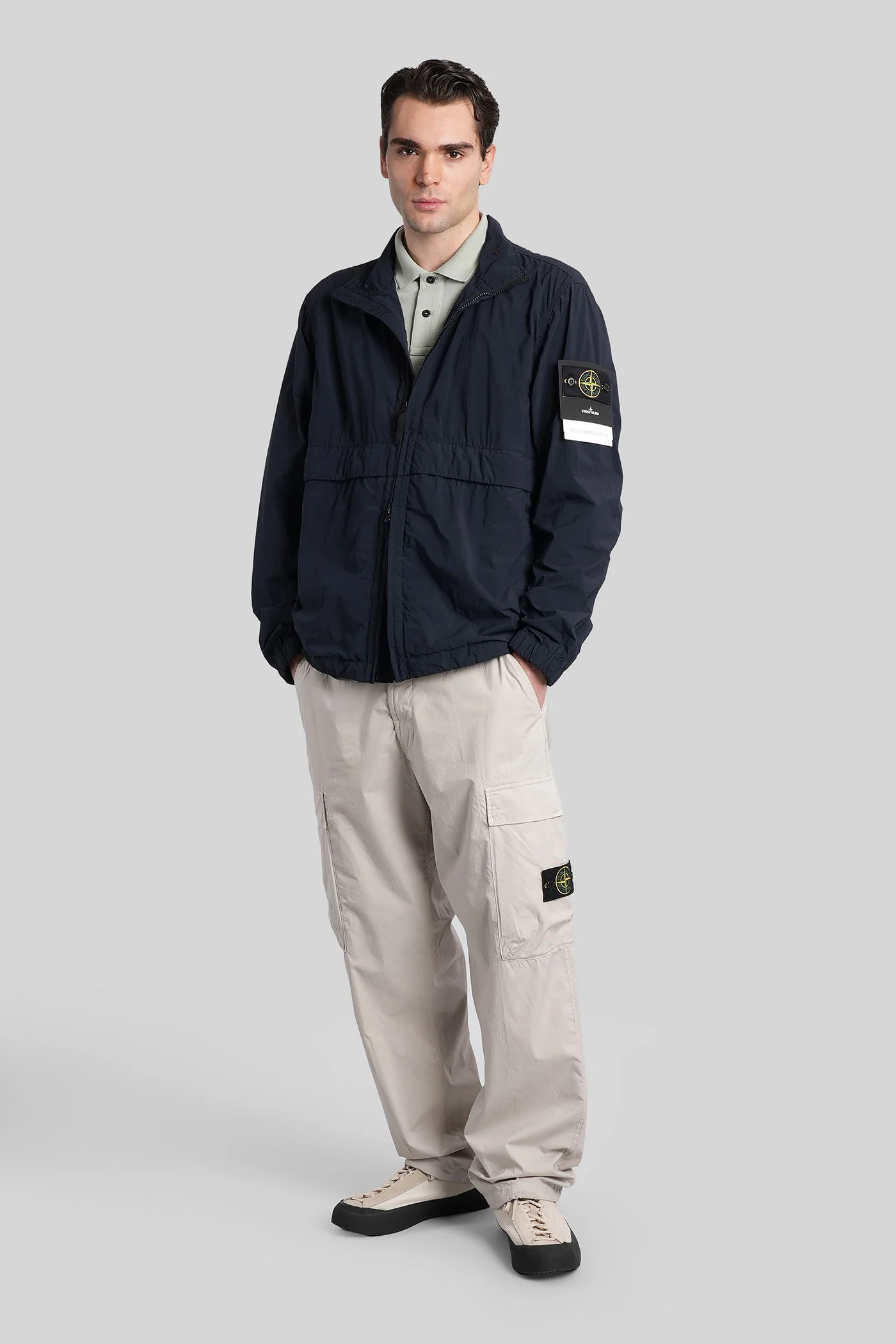 Casual jacket in blue polyamide - Image 2