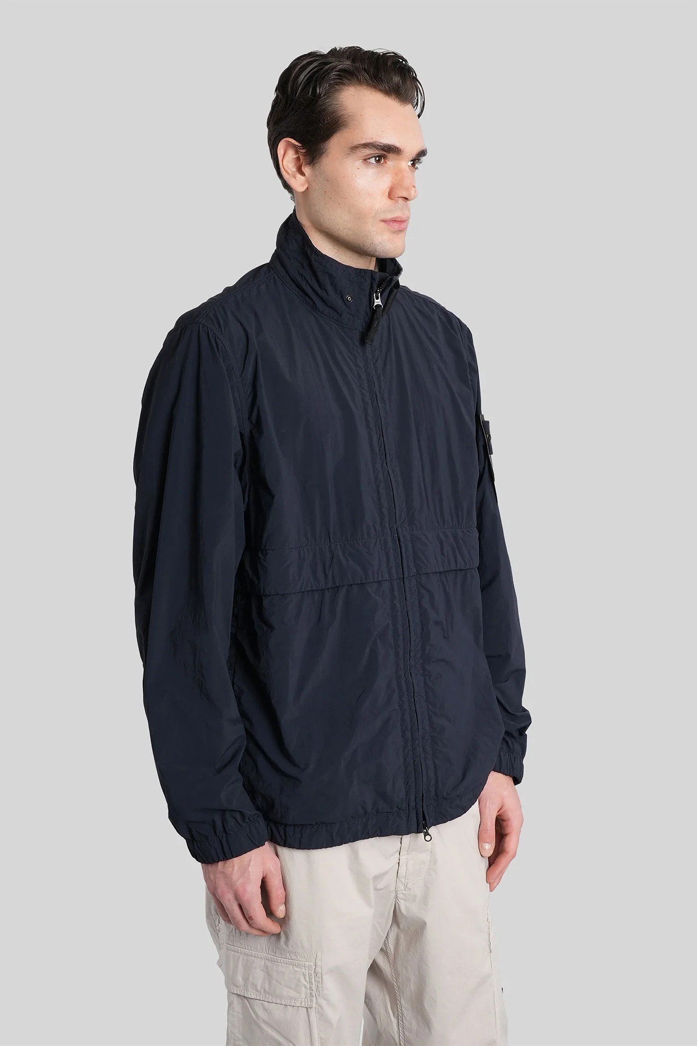 Casual jacket in blue polyamide - Image 4