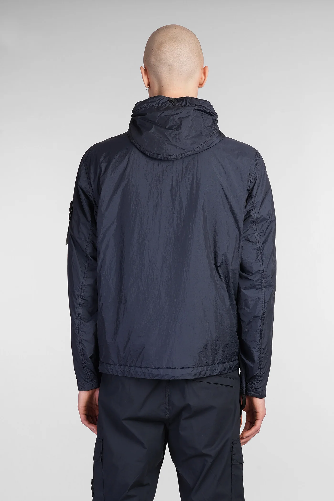 Casual jacket in blue polyamide - Image 3