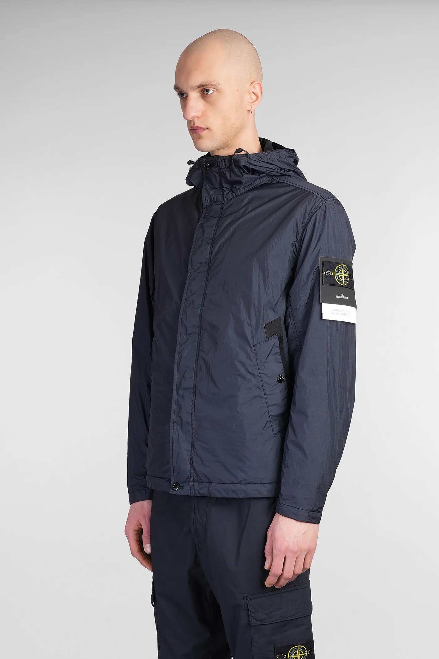 Casual jacket in blue polyamide - Image 4