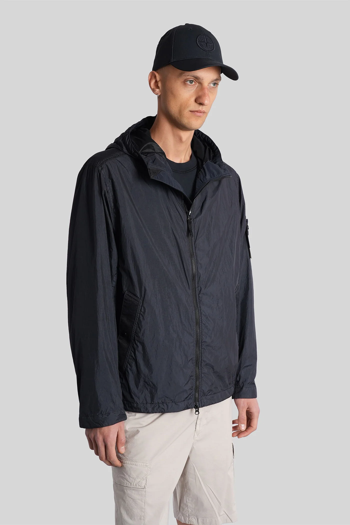 Casual jacket in blue polyamide - Image 4