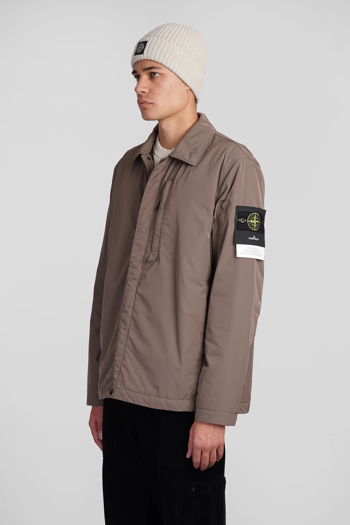 Casual jacket in brown polyester - Image 4