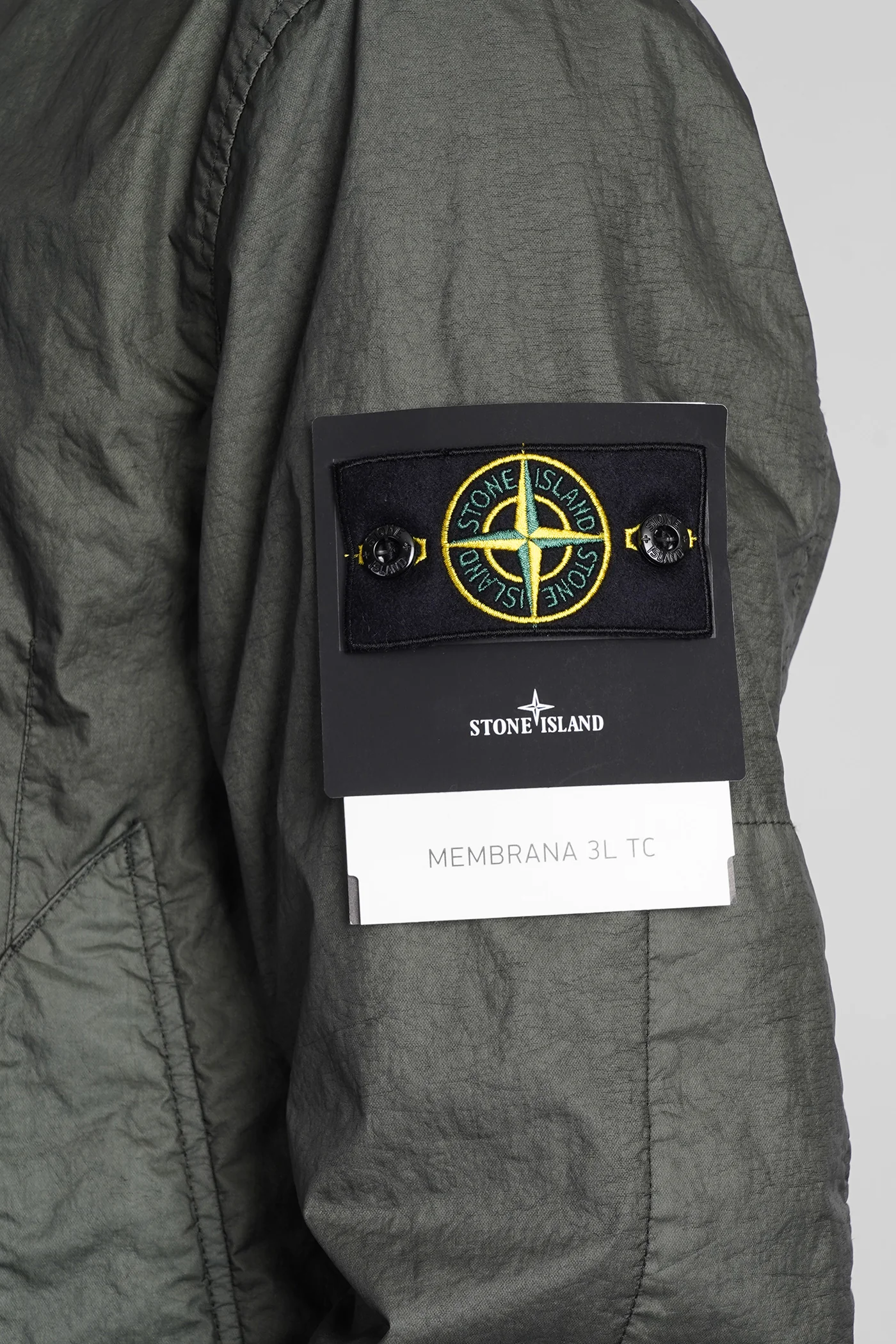 Casual jacket in green polyamide - Image 5