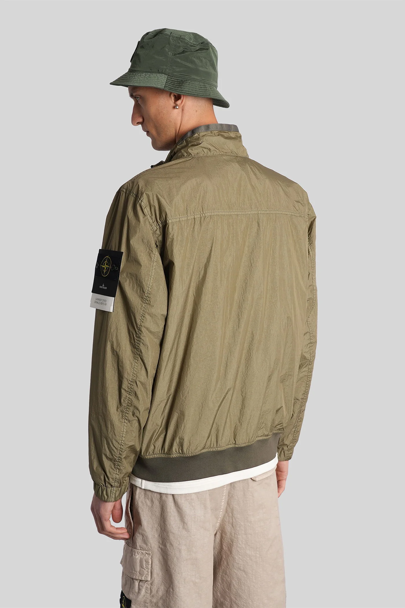 Casual jacket in green polyamide - Image 3