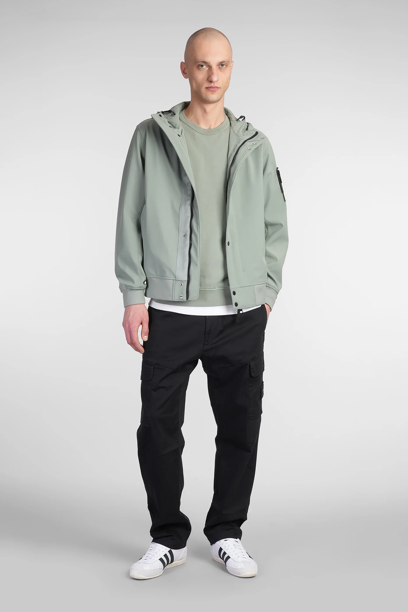 Casual jacket in green polyester - Image 2