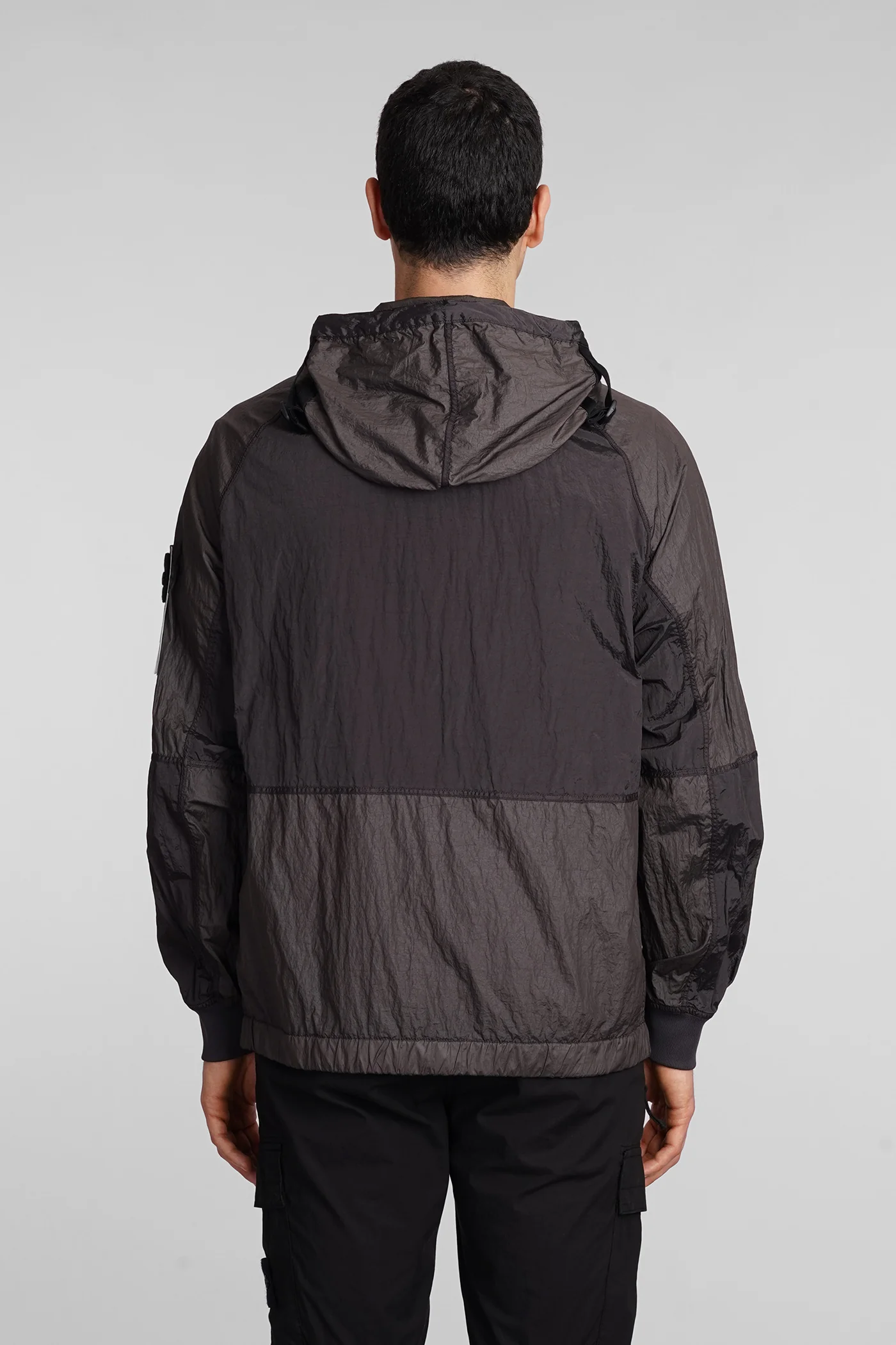 Casual jacket in grey polyamide - Image 3