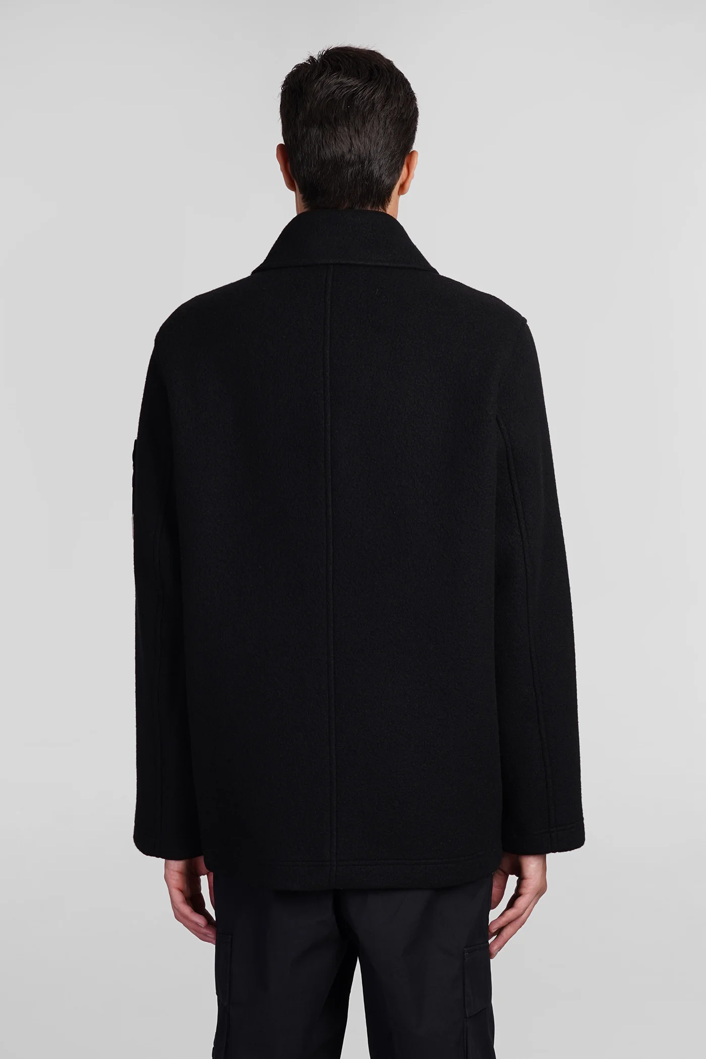 Coat in black wool - Image 3