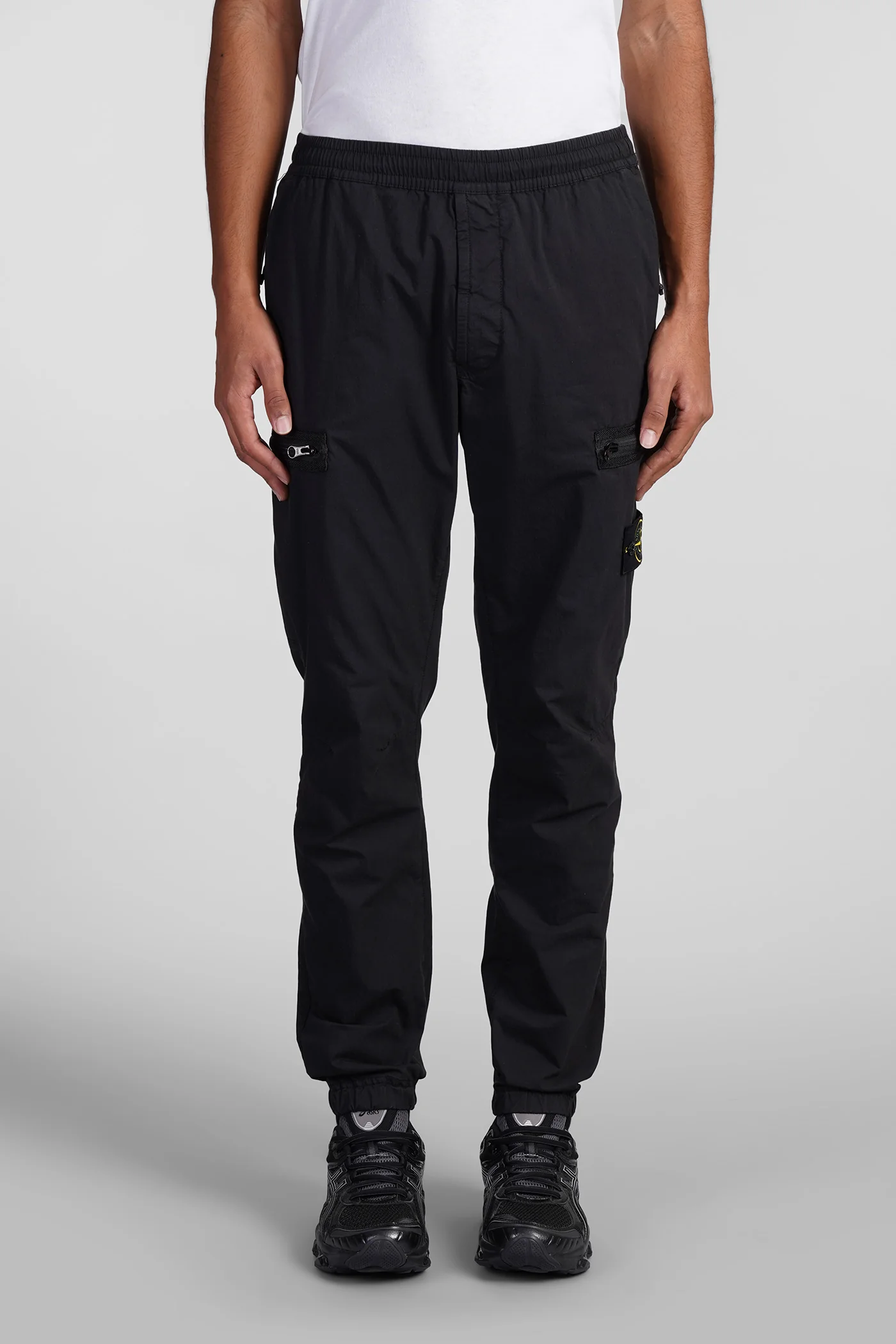 Pants in black polyamide