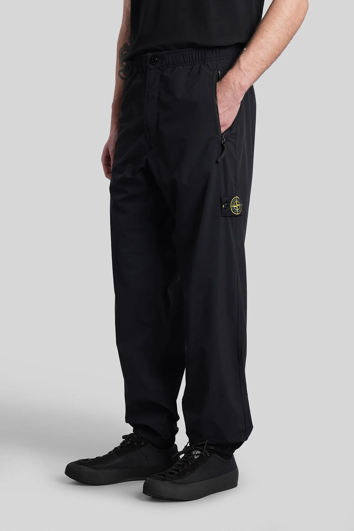 Pants in black polyamide - Image 4