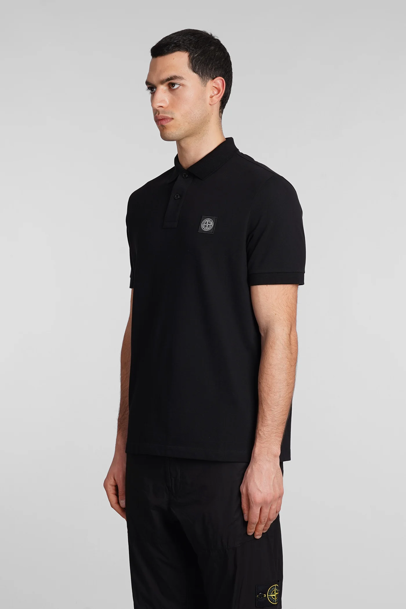 Polo in black cotton - Image 4