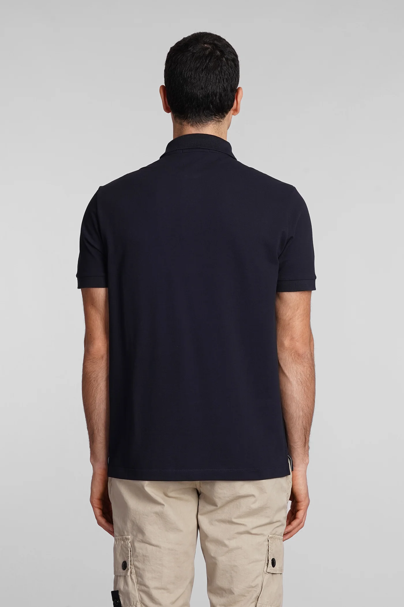Polo in blue cotton - Image 3