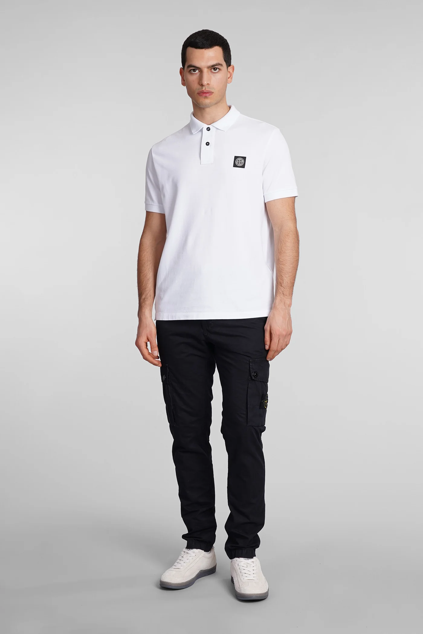 Polo in white cotton - Image 2