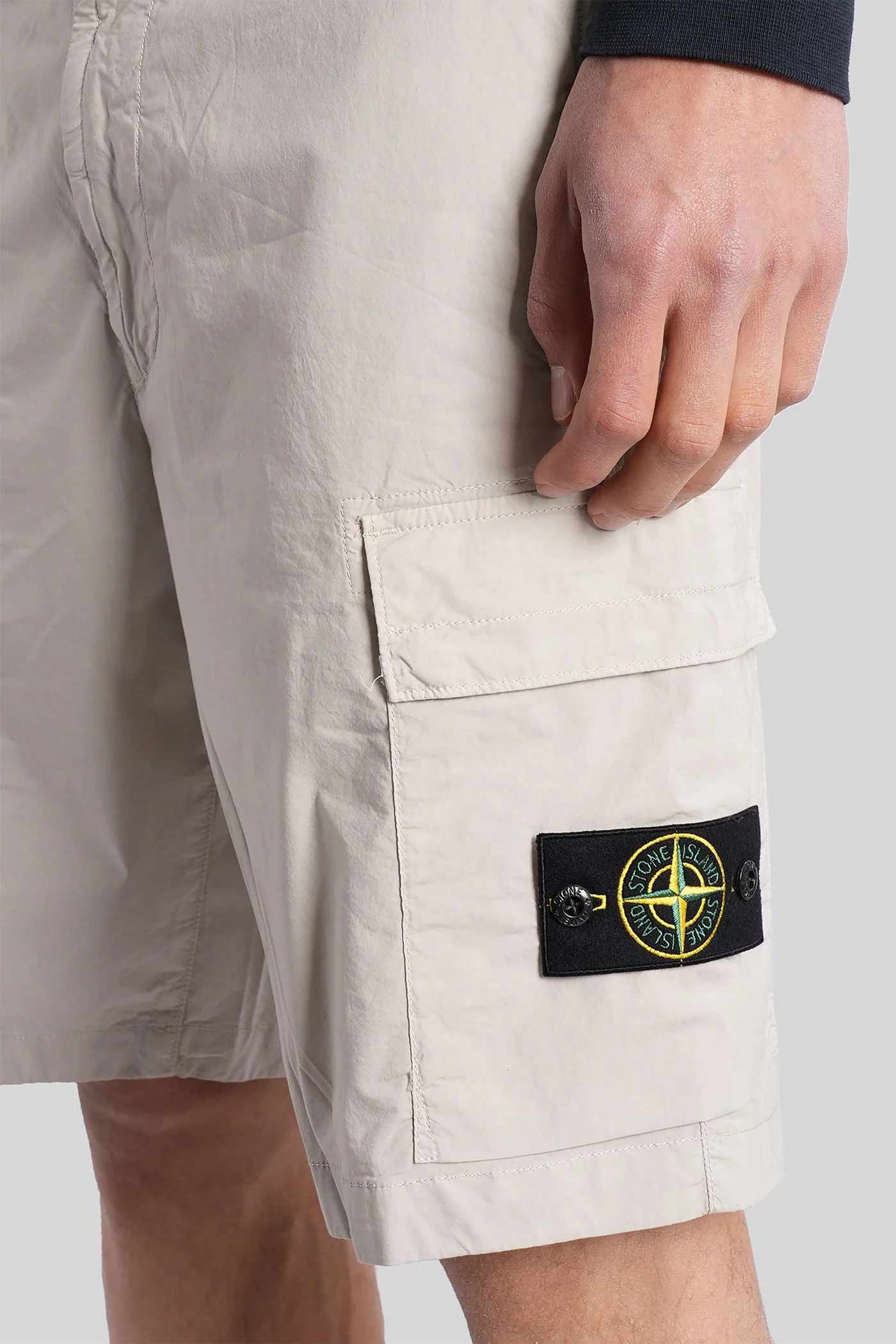 Shorts in grey cotton - Image 5