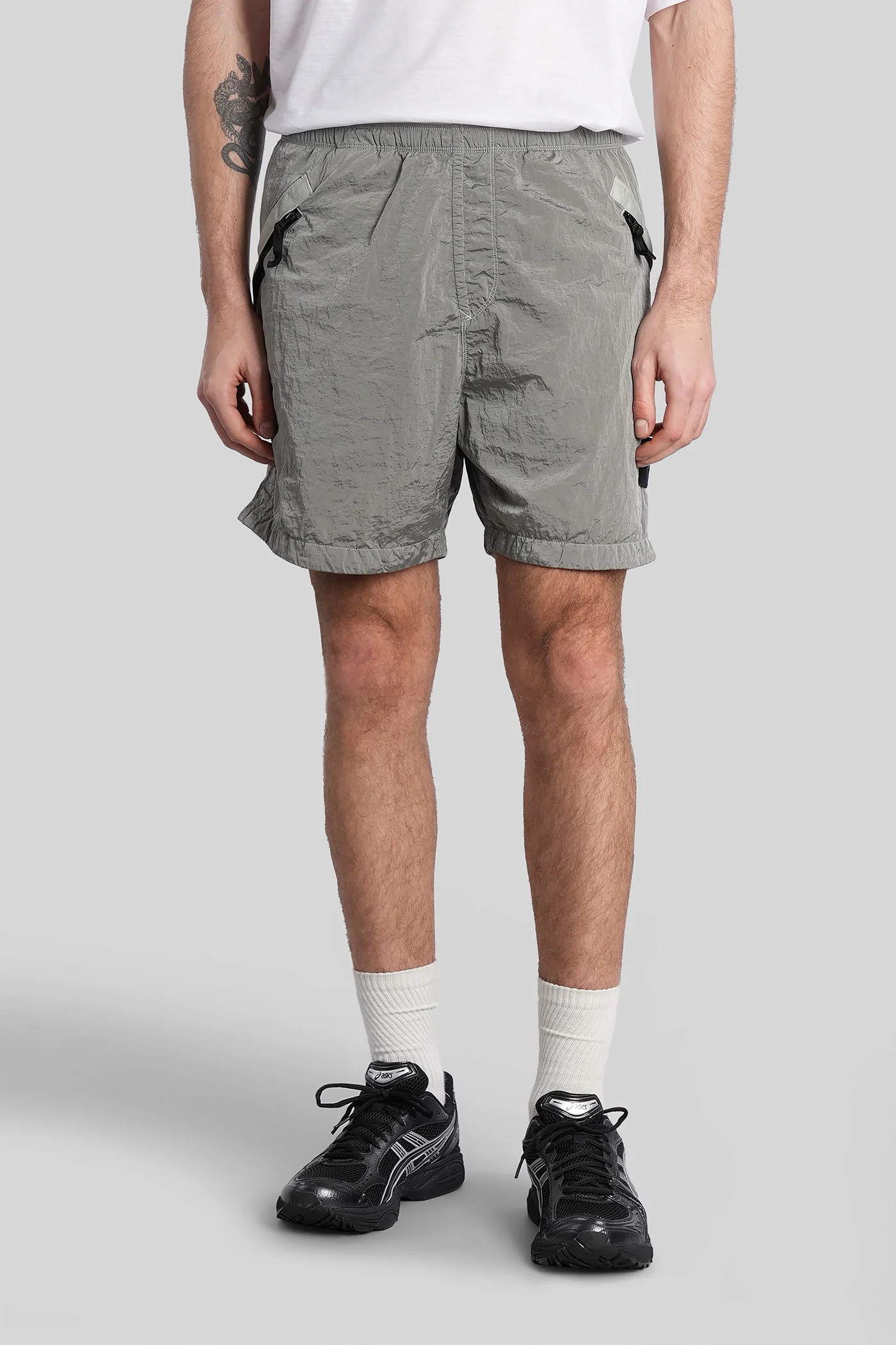 Shorts in grey polyamide