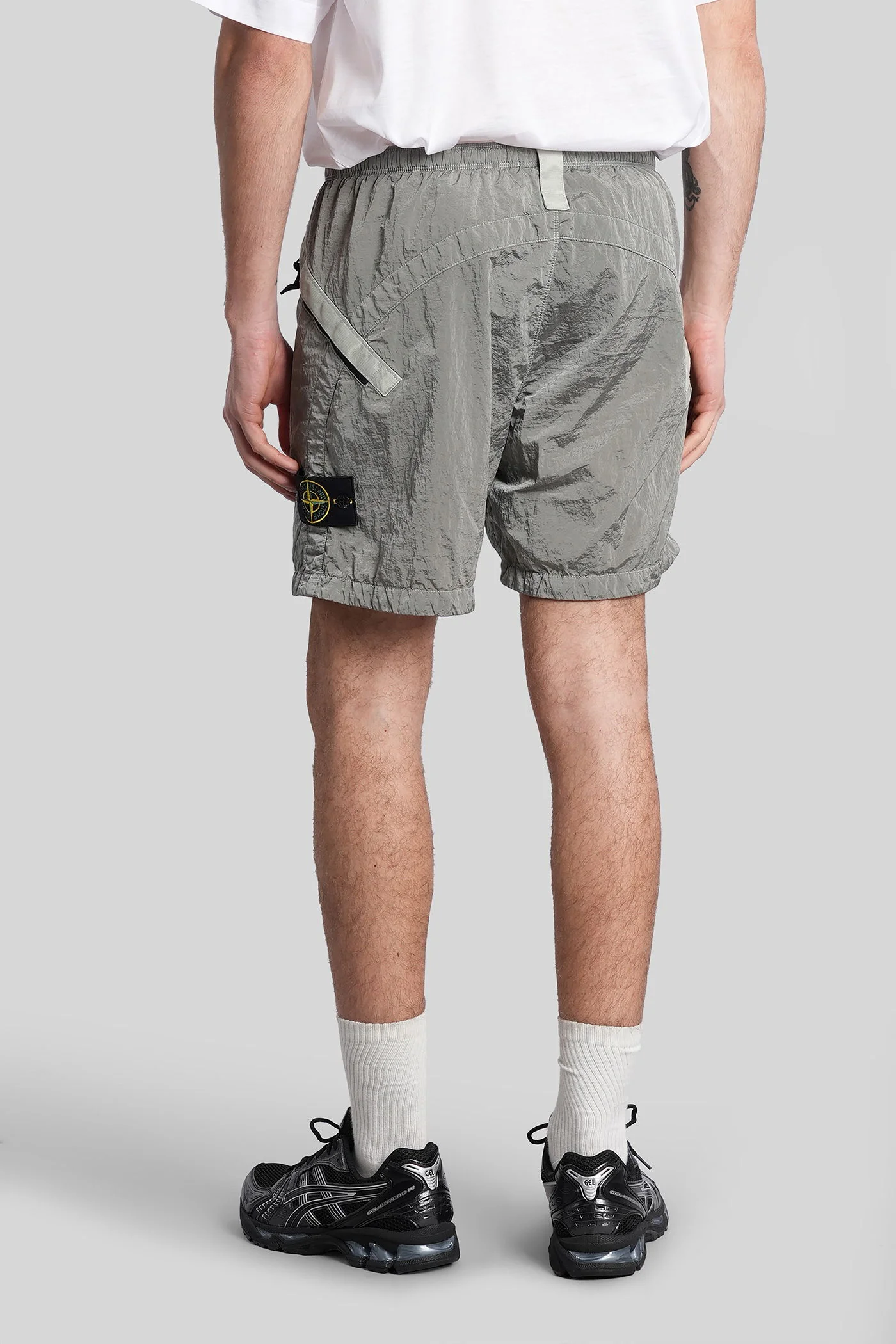 Shorts in grey polyamide - Image 3