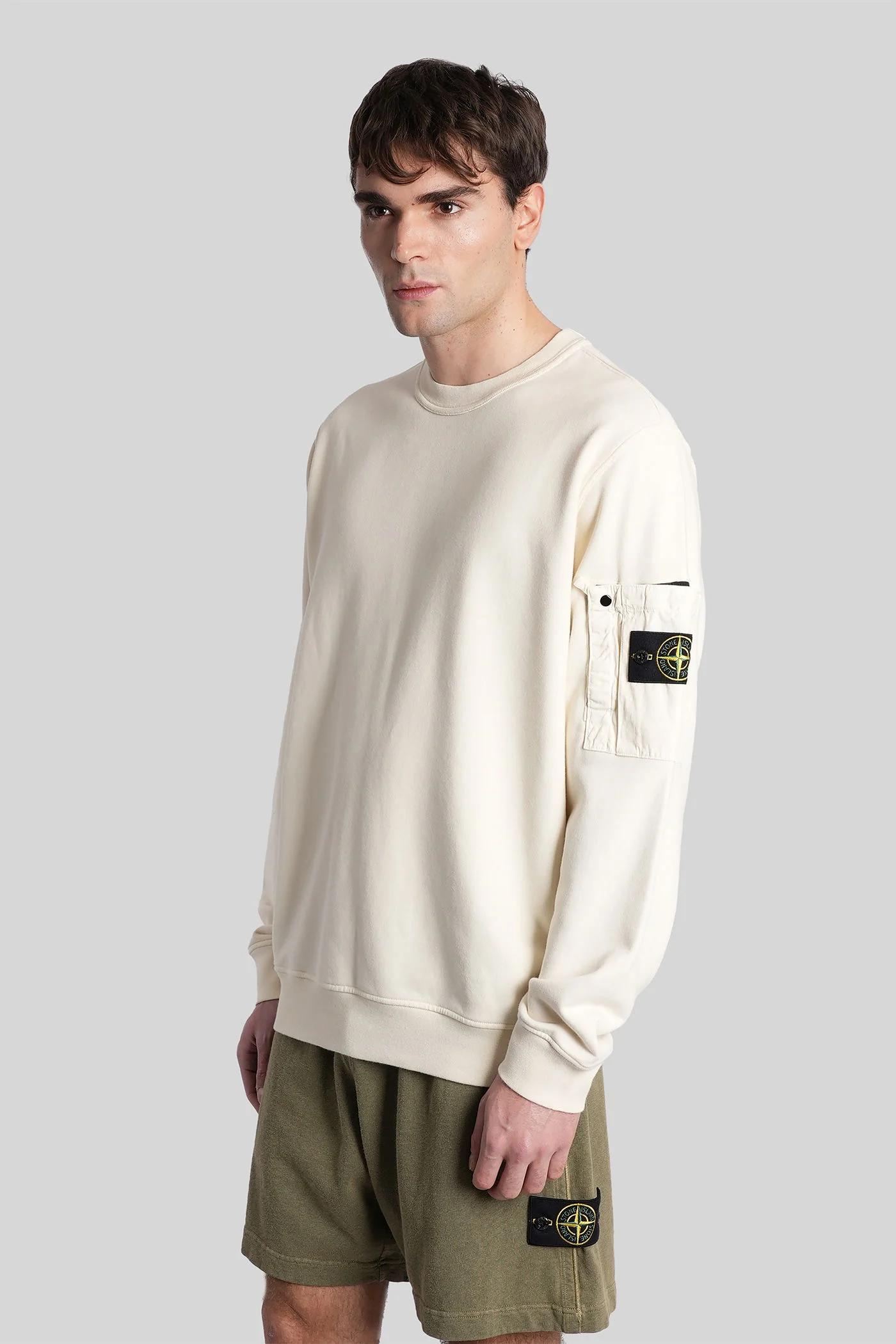 Sweatshirt in beige cotton - Image 4