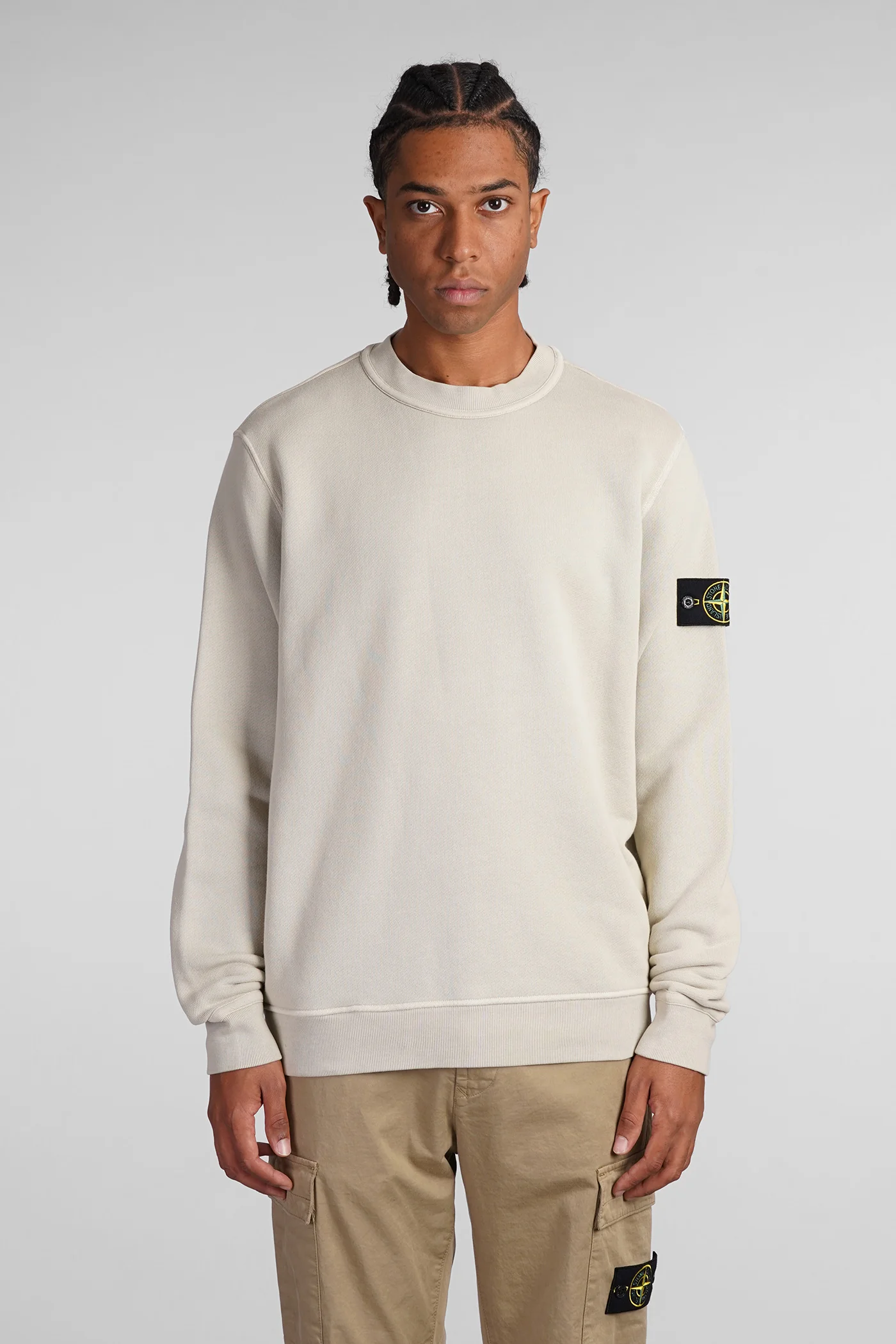 Sweatshirt in beige cotton
