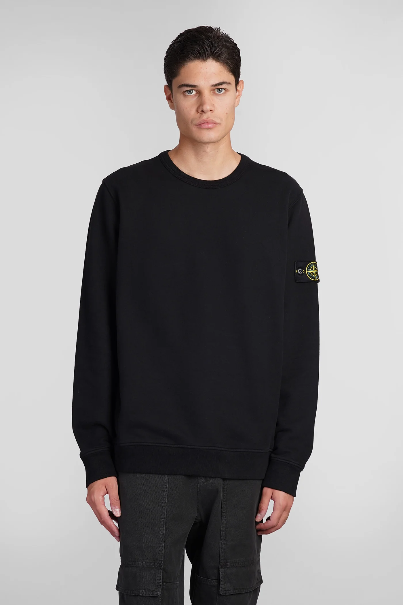 Sweatshirt in black cotton