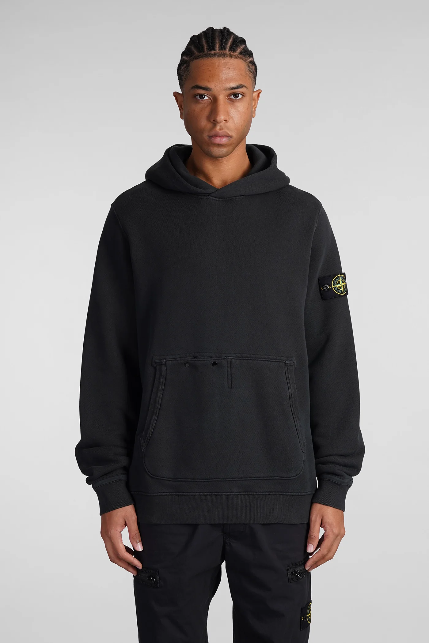 Sweatshirt in black cotton