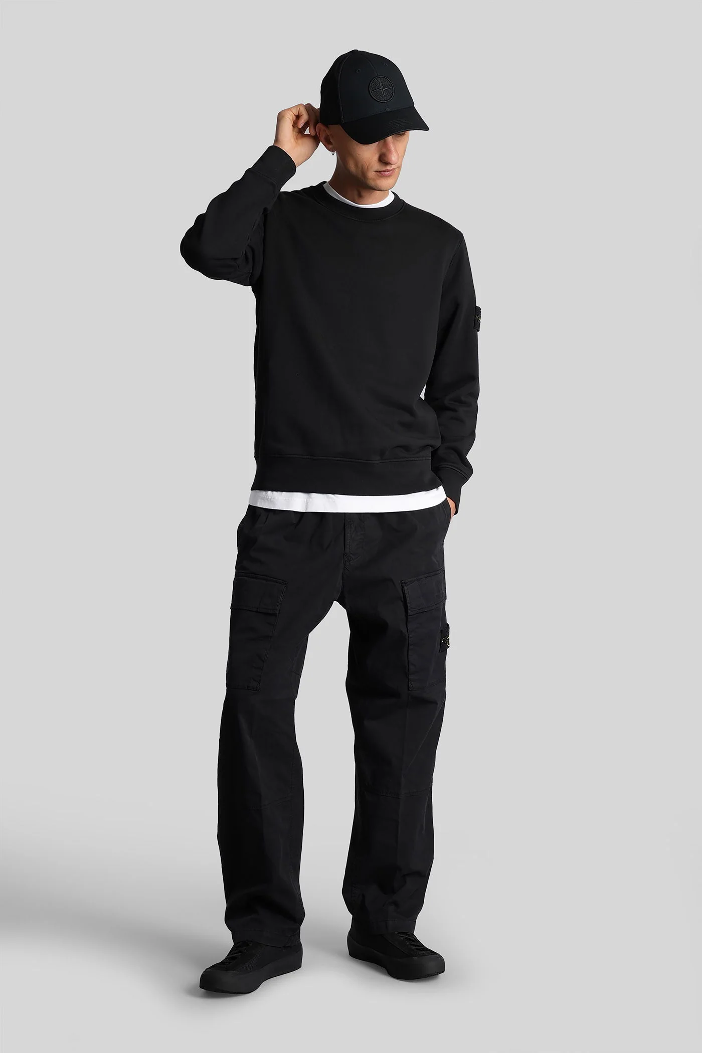 Sweatshirt in black cotton - Image 2