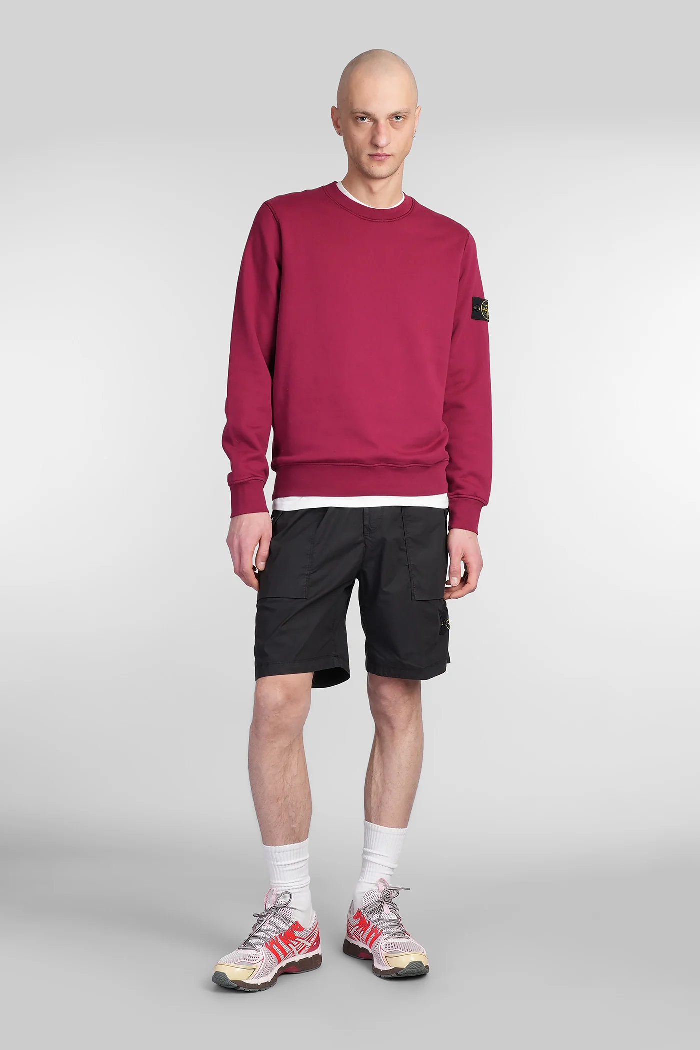 Sweatshirt in bordeaux cotton - Image 2