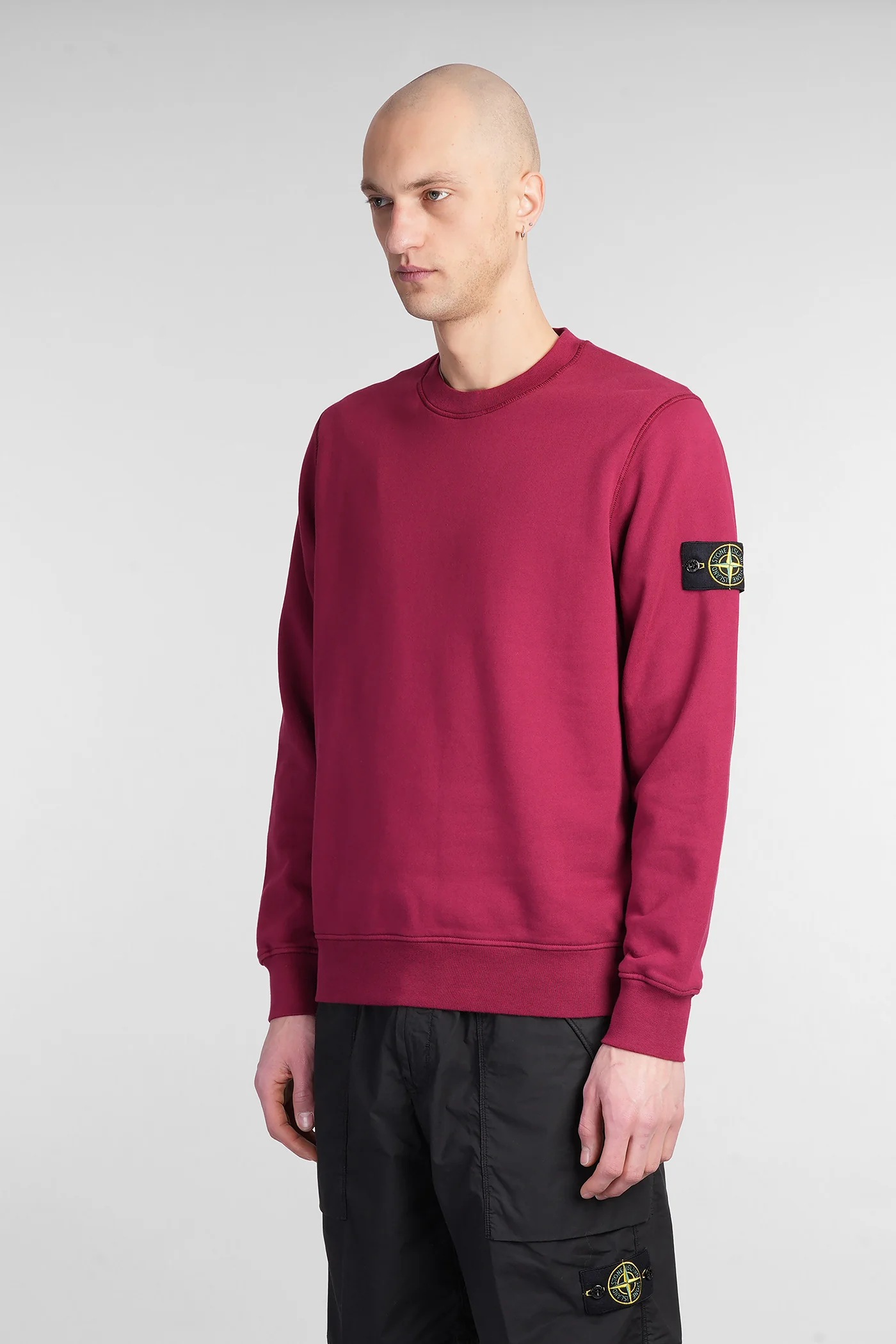 Sweatshirt in bordeaux cotton - Image 4
