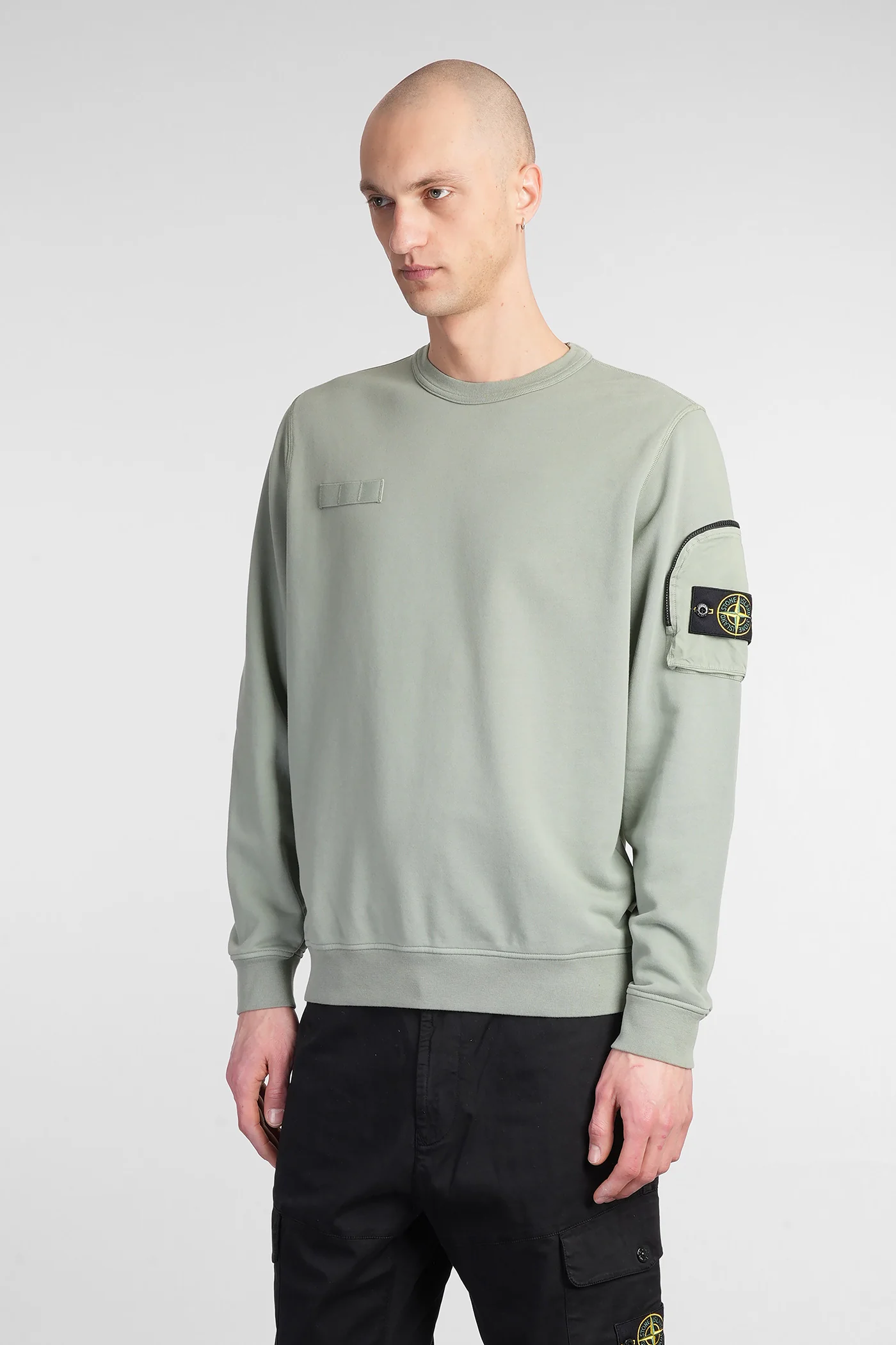 Sweatshirt in green cotton - Image 4