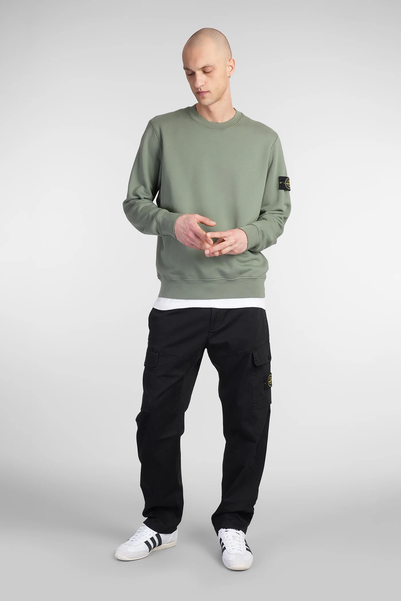 Sweatshirt in green cotton - Image 2
