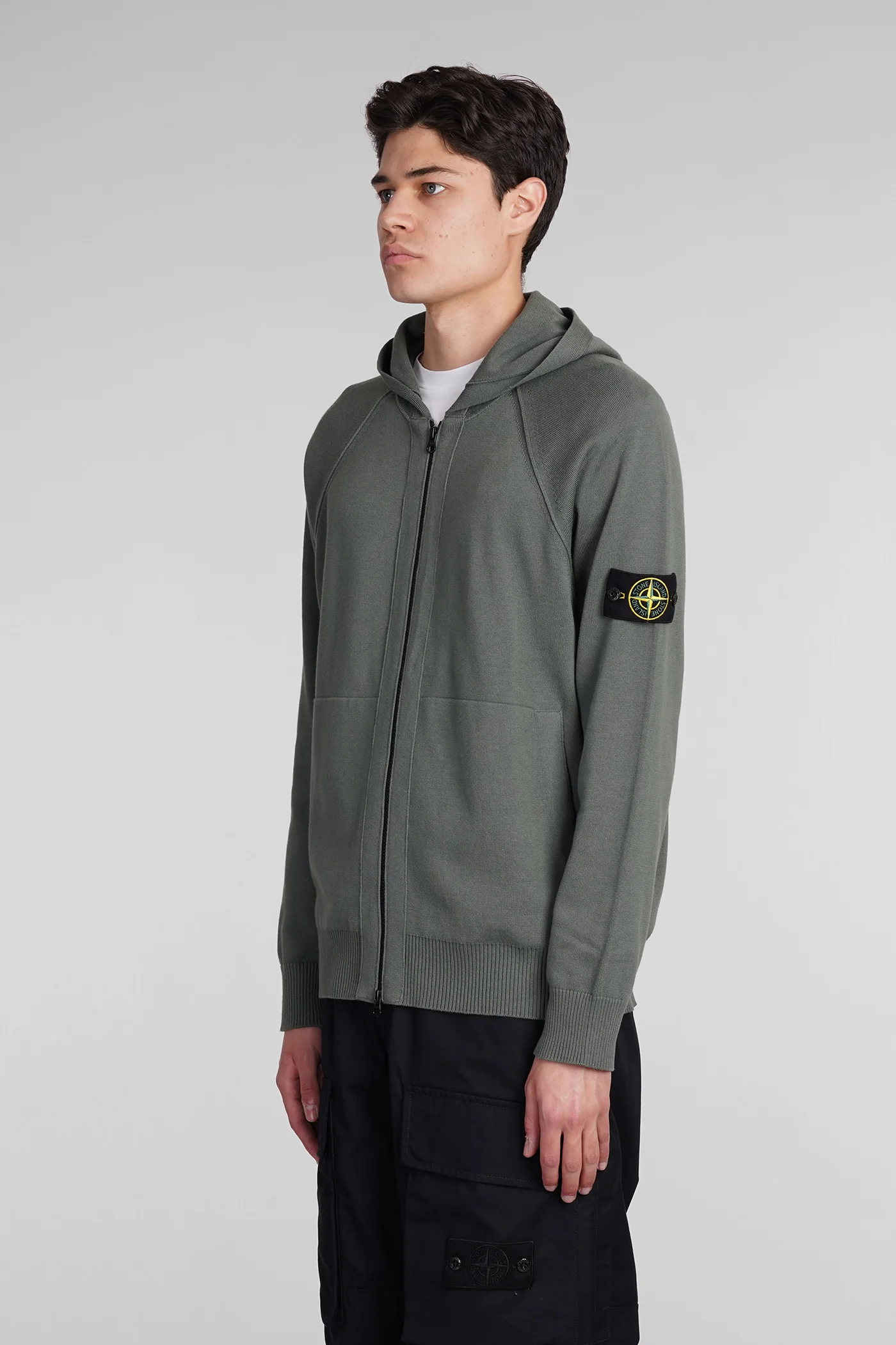Sweatshirt in green cotton - Image 4