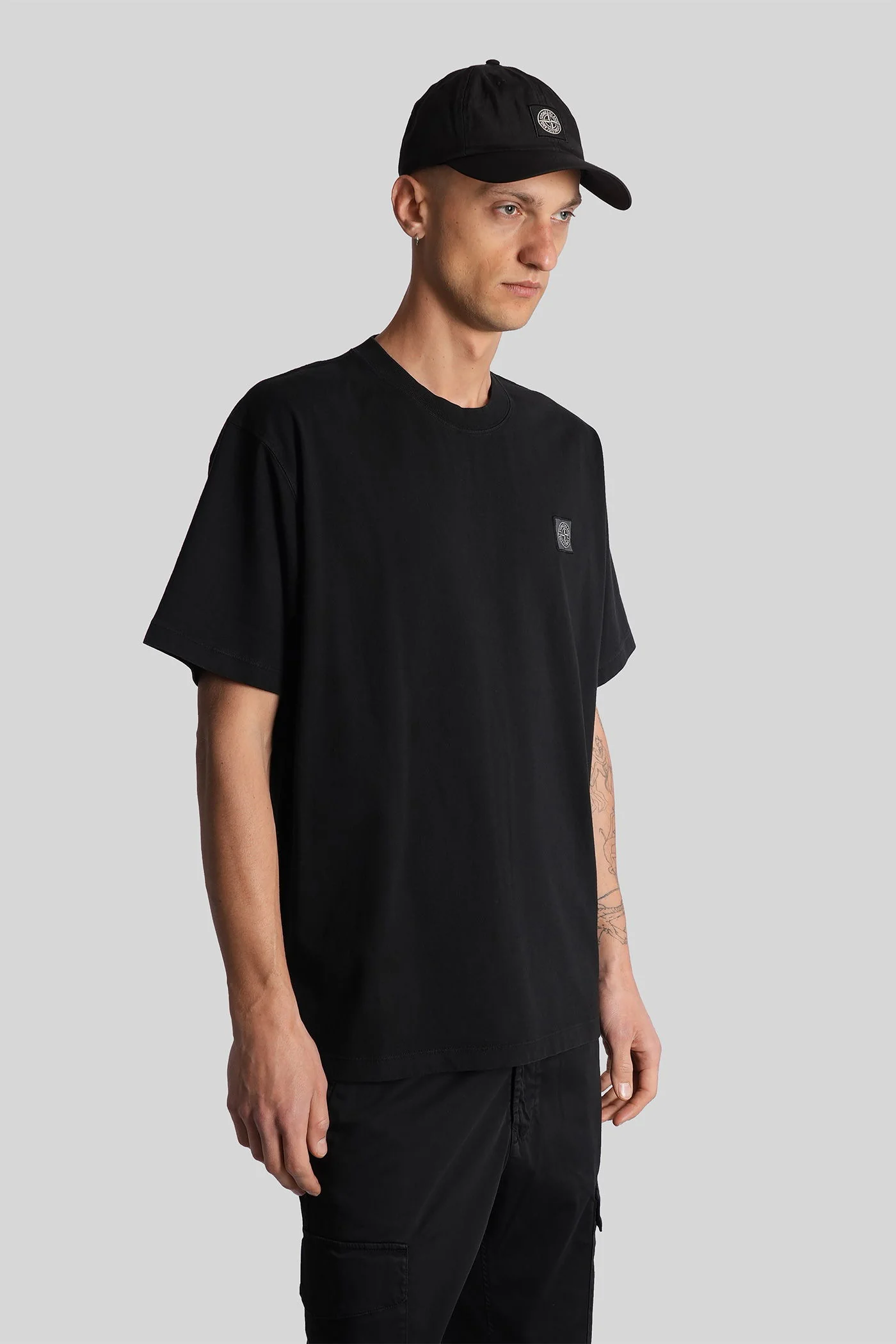 T-Shirt in black cotton - Image 4
