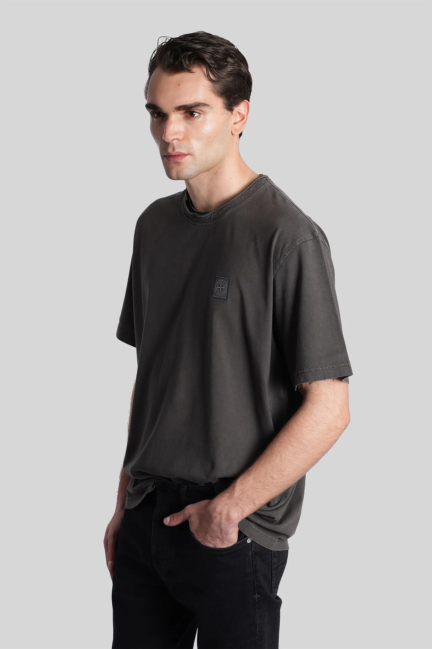 T-Shirt in grey cotton - Image 4