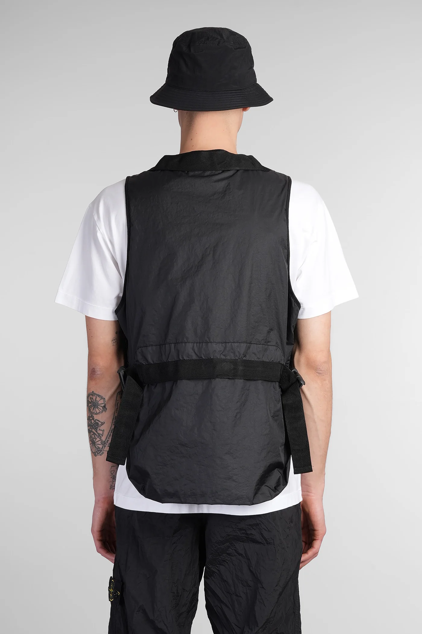 Vest in black polyamide - Image 3