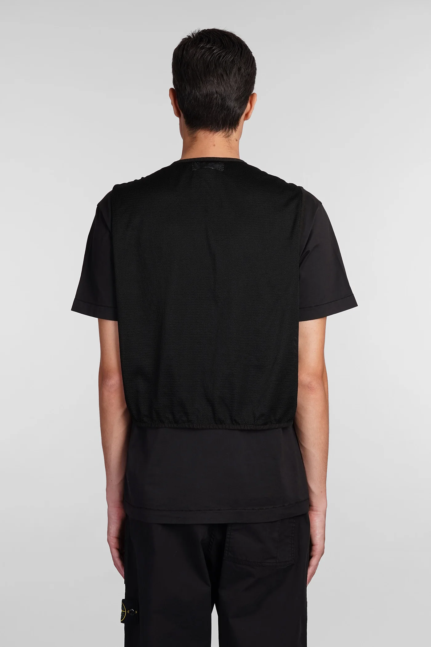 Vest in black polyester - Image 3