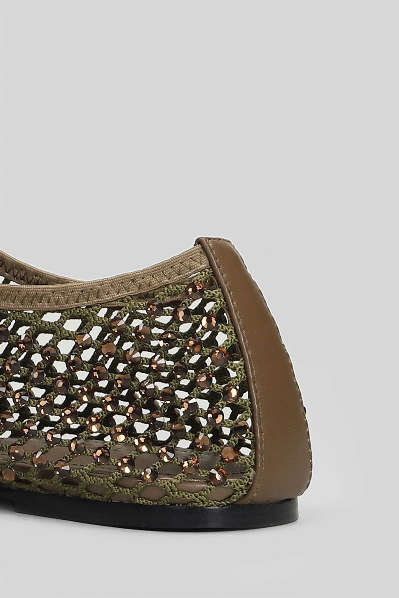 Ballet flats in green leather - Image 5