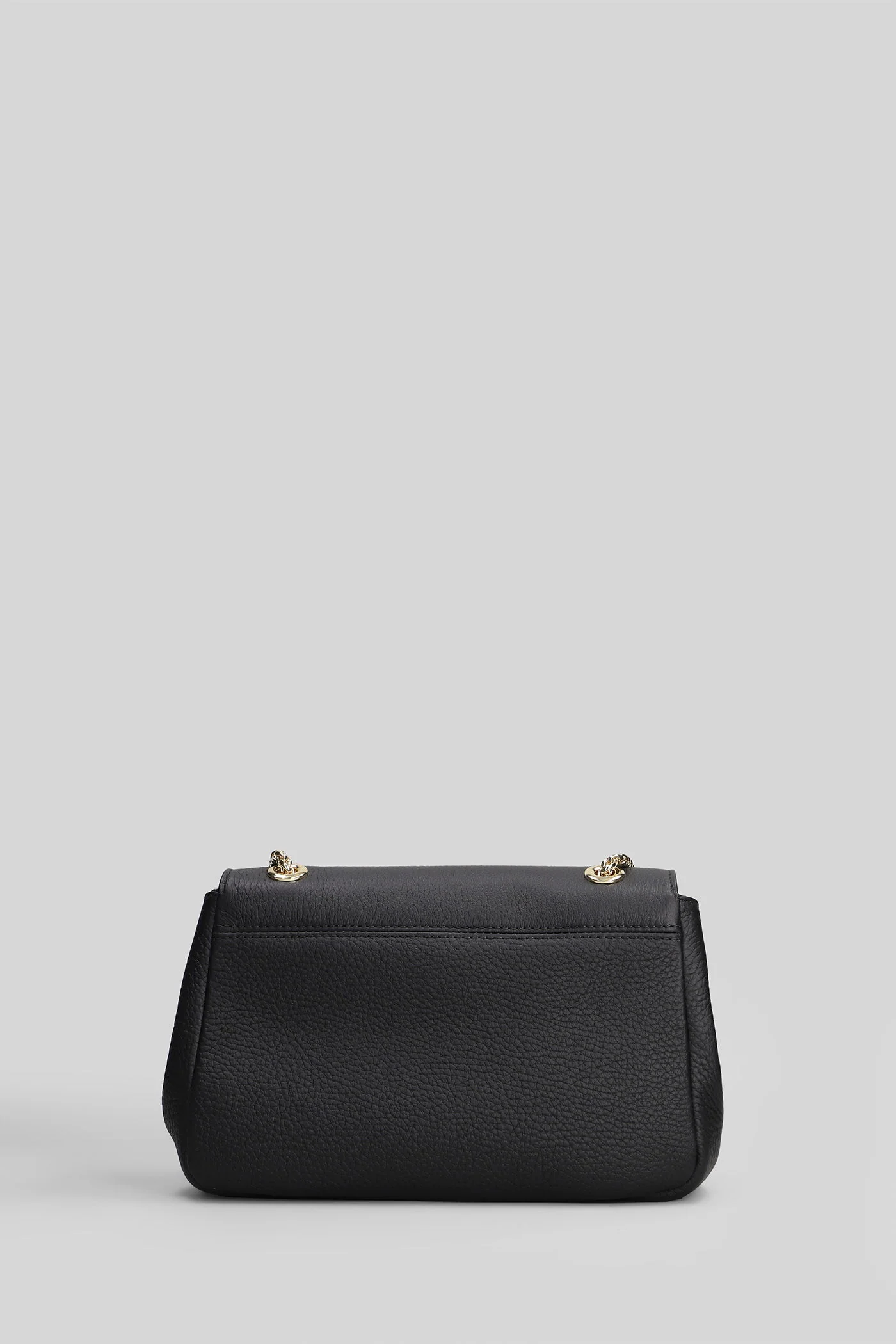 East west soft mini Shoulder bag in black leather - Image 3