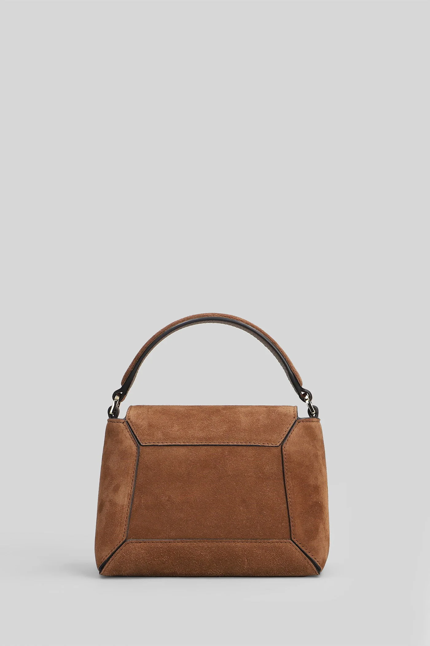 Mosaic nano Hand bag in brown suede - Image 3
