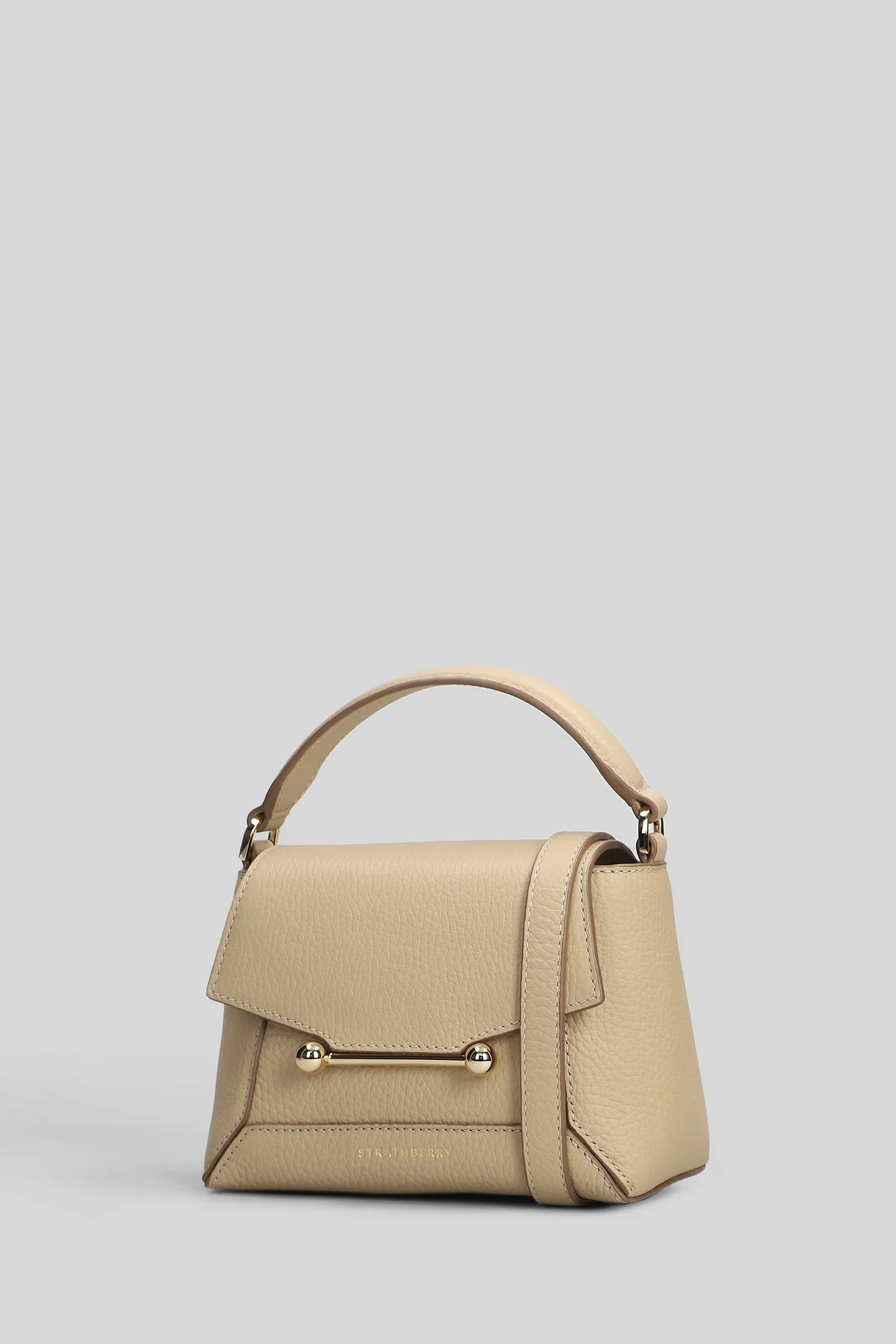Mosaic nano Shoulder bag in beige leather - Image 2