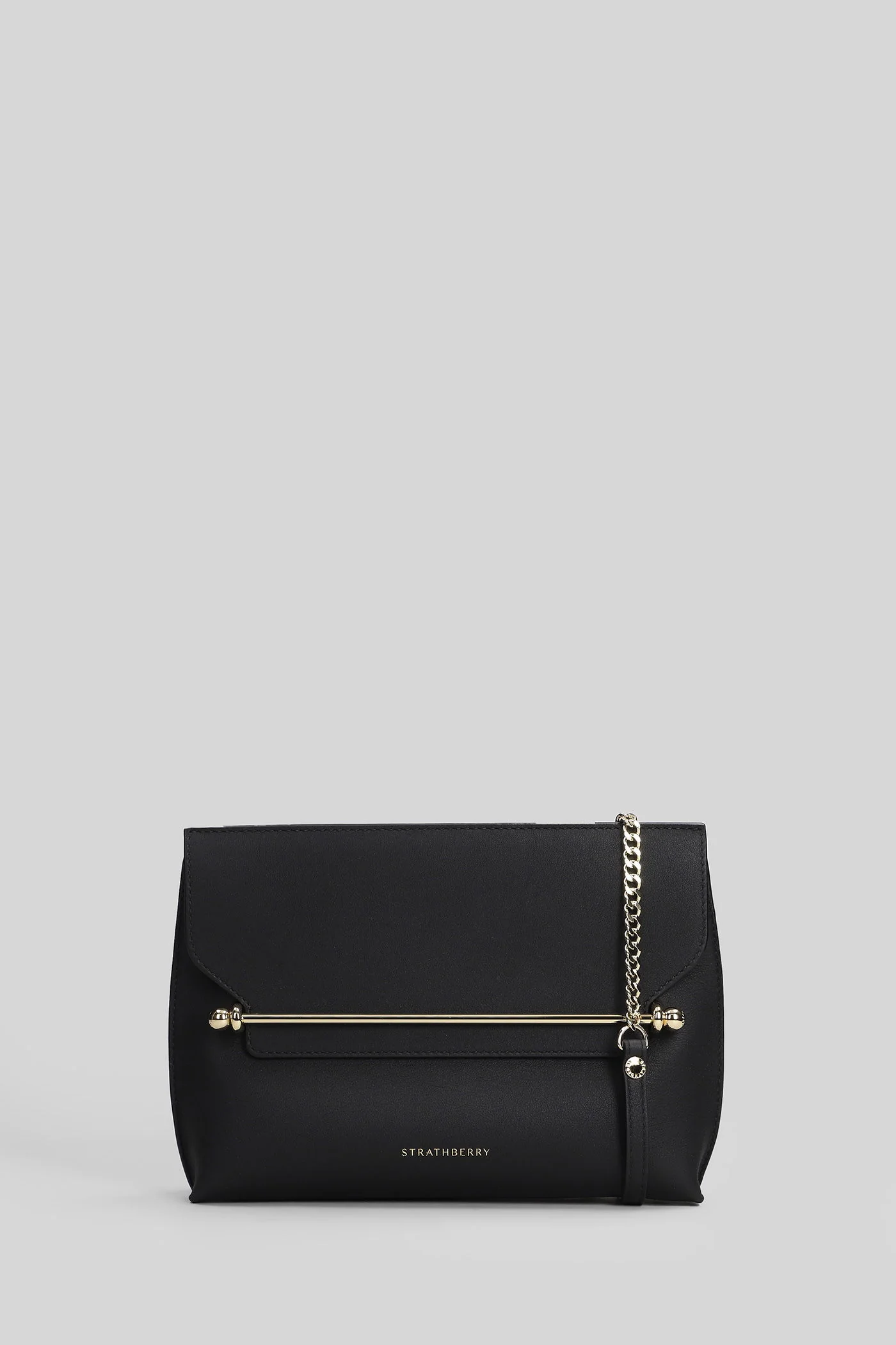 Stylist leather Clutch in black leather