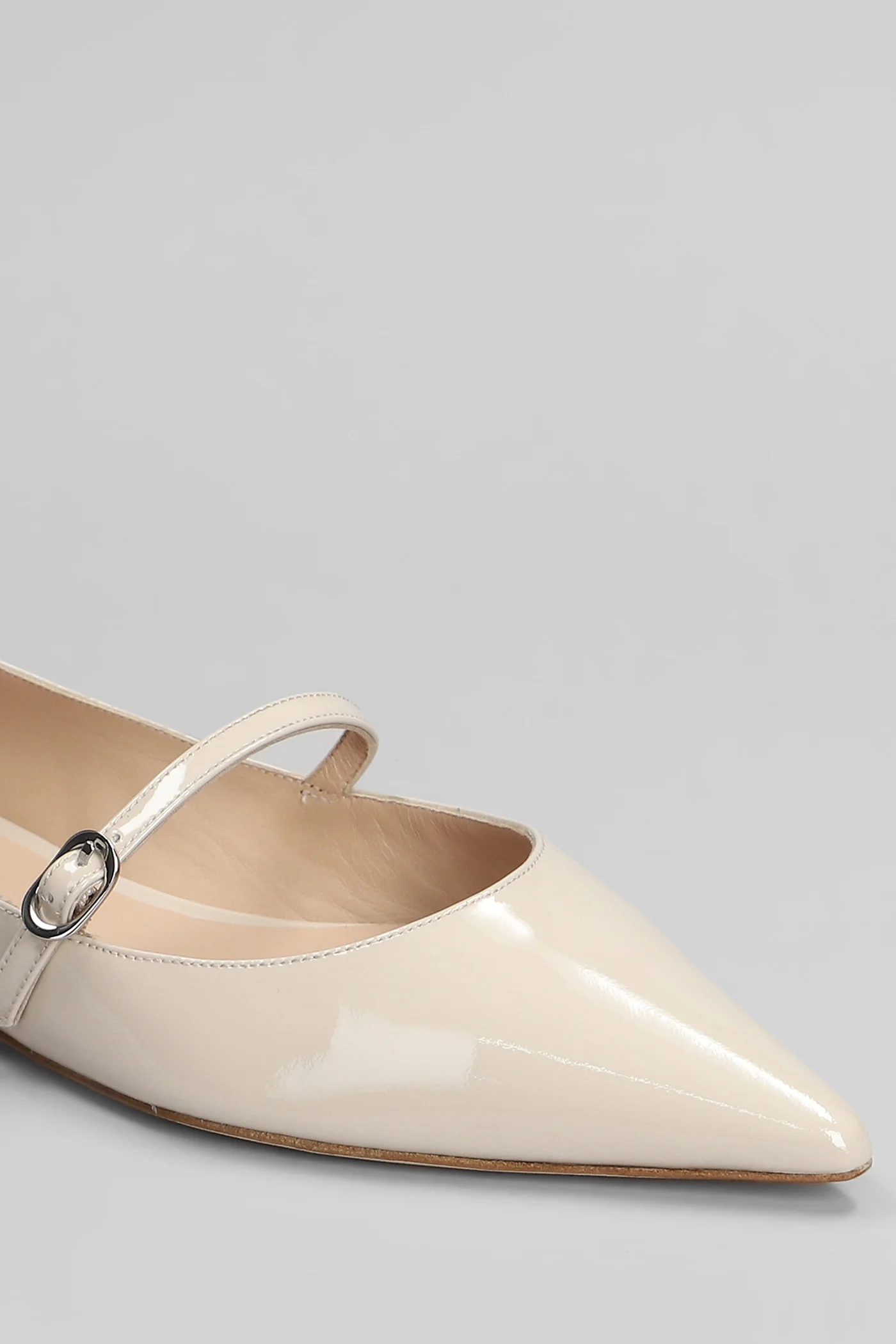Emilia mary jane Ballet flats in taupe patent leather - Image 5