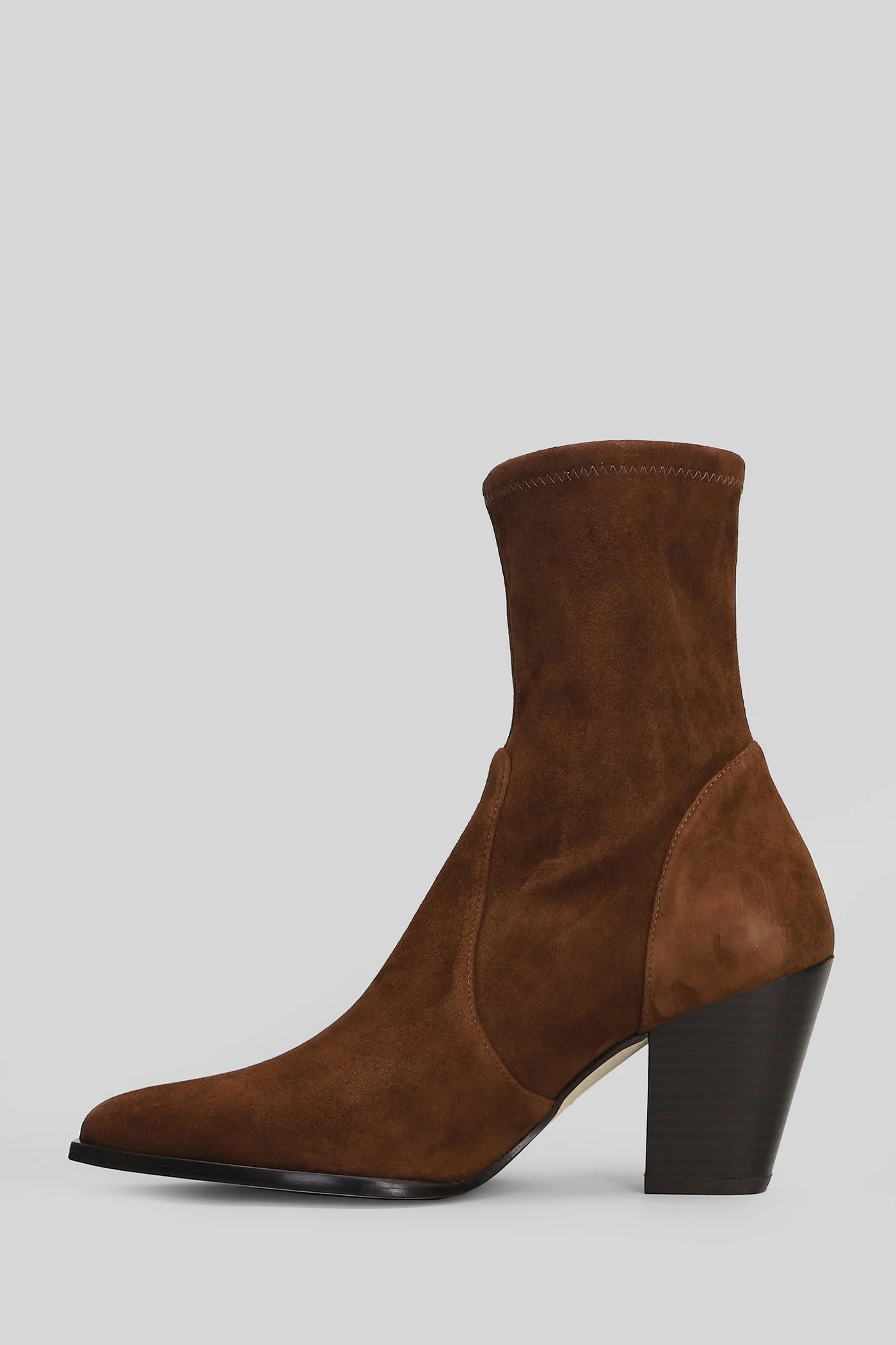 Jolene bootie High heels Ankle boots in brown suede - Image 3