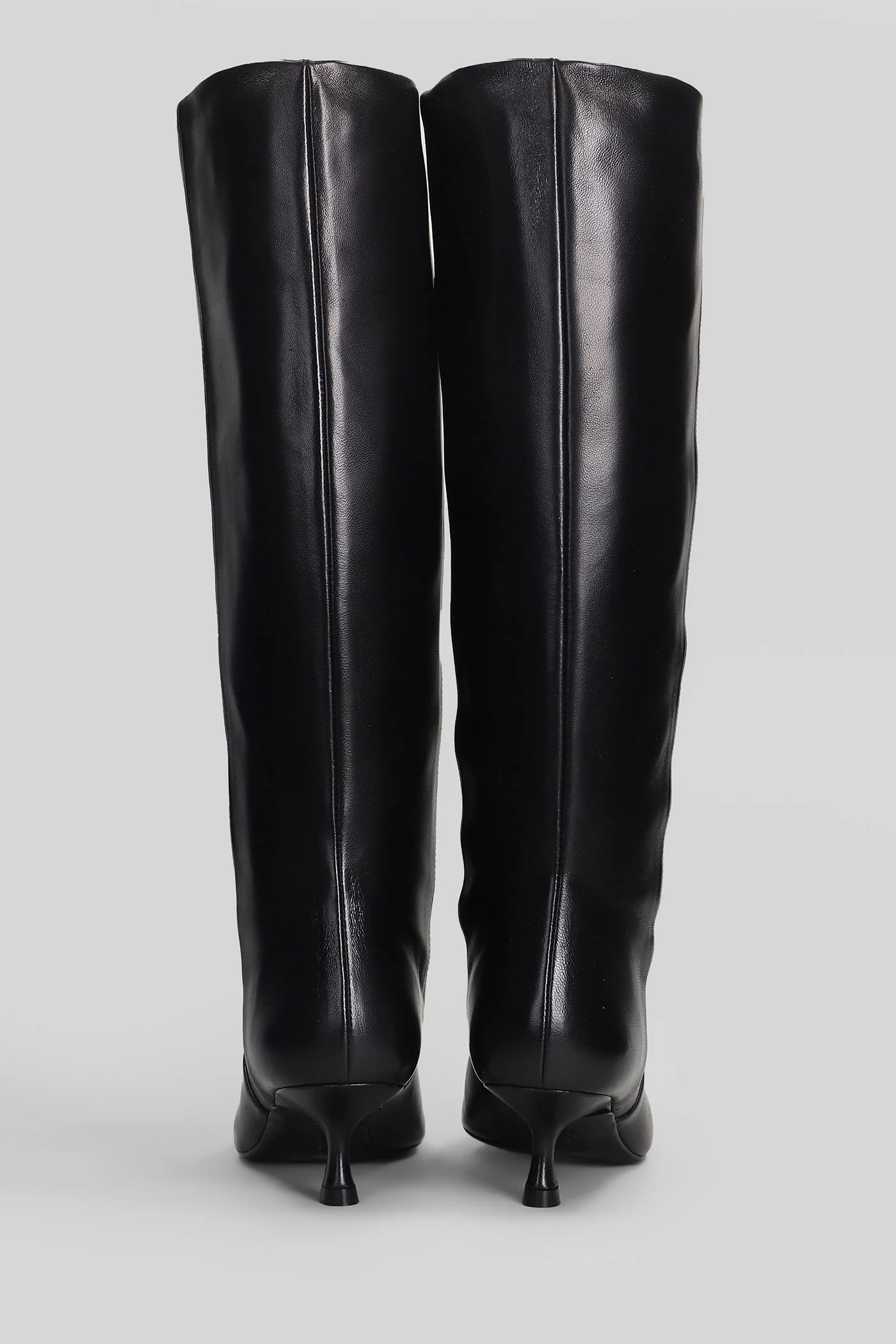 Naomi 50 High heels boots in black leather - Image 4