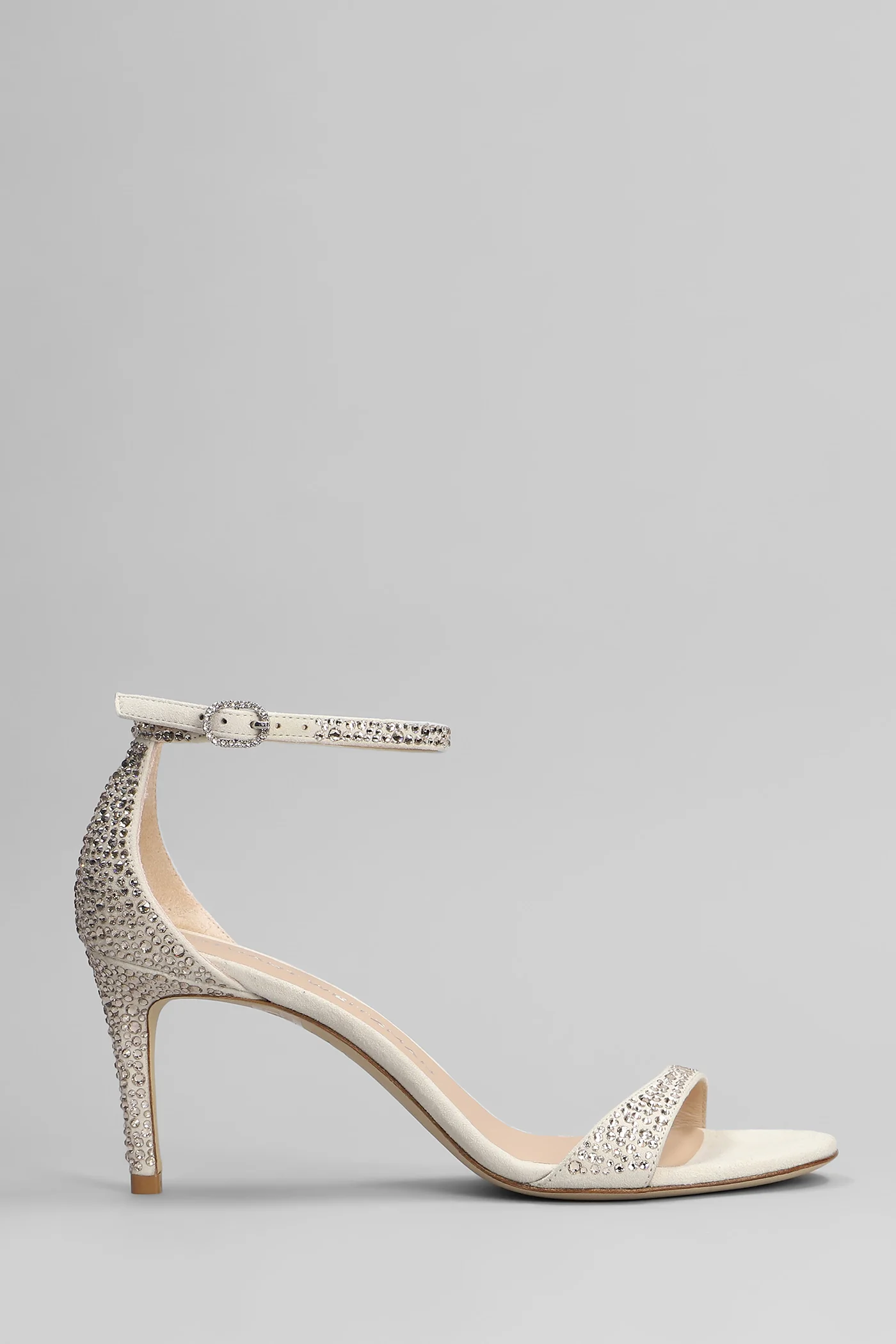 Nudist shine Sandals in grey suede