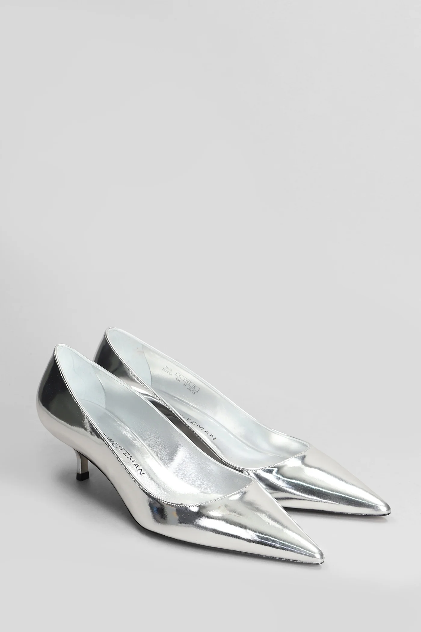 Stuart kitten Pumps in silver patent leather - Image 2