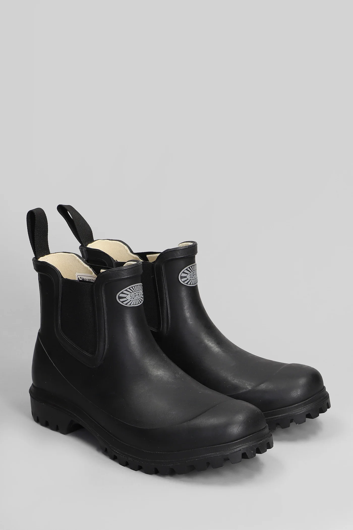 798 Rubber Boots Mid low heels Ankle boots in black rubber/plasic - Image 2
