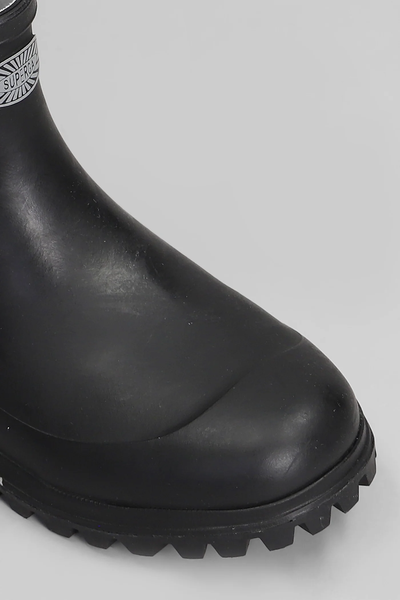 798 Rubber Boots Mid low heels Ankle boots in black rubber/plasic - Image 5