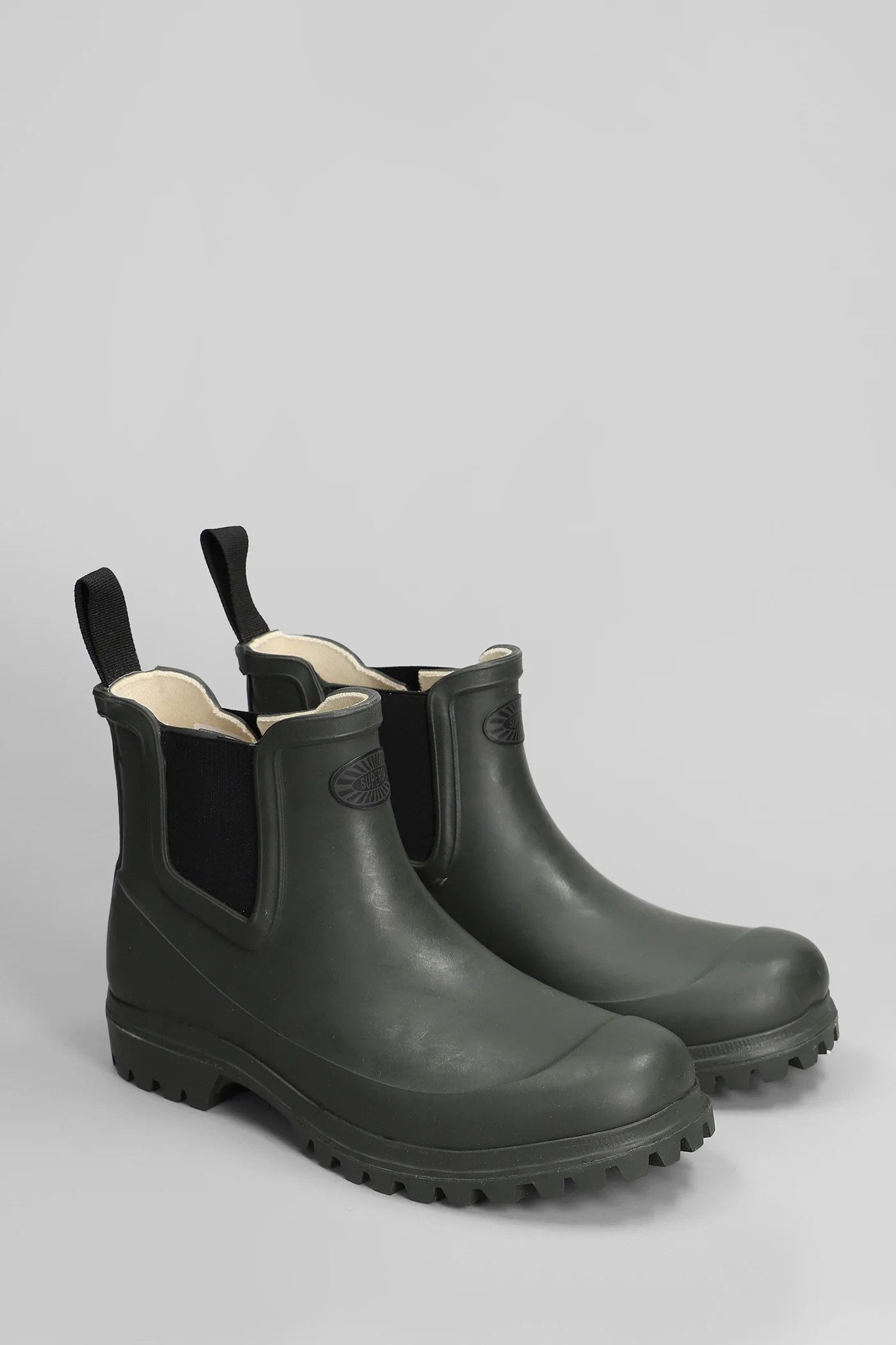 798 Rubber Boots Mid low heels Ankle boots in green rubber/plasic - Image 2