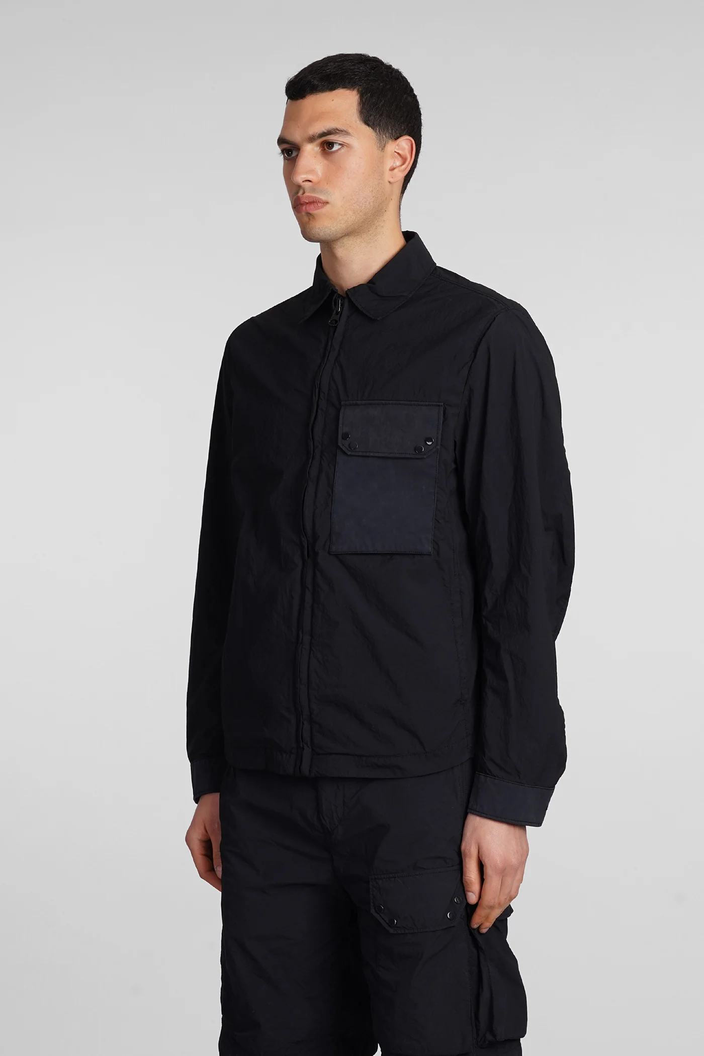 Casual jacket in black polyamide - Image 4