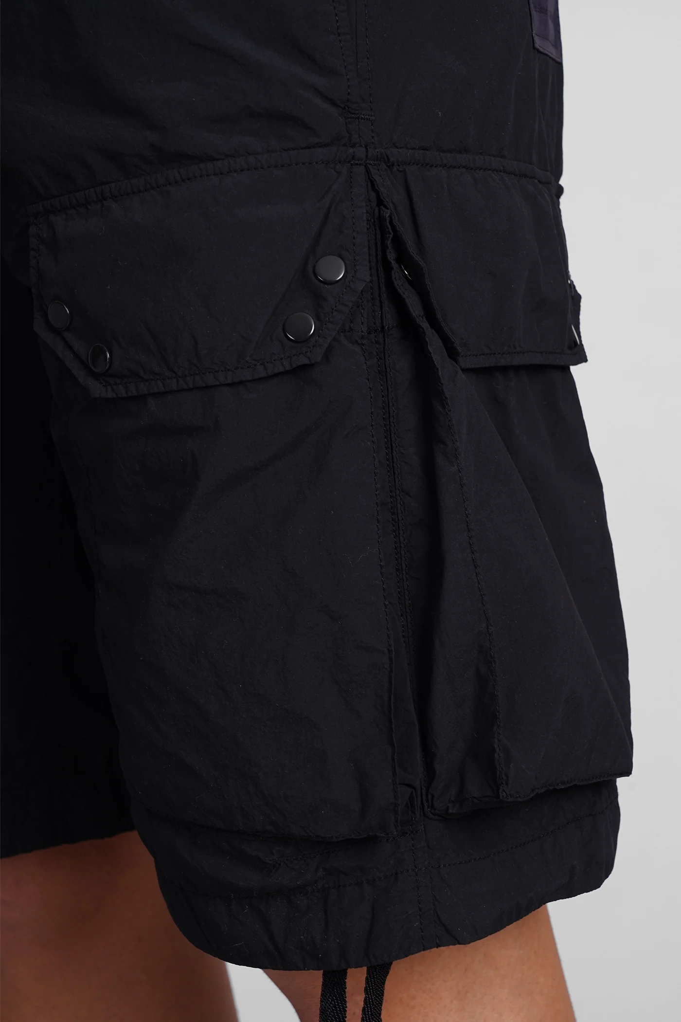 Shorts in black polyester - Image 5