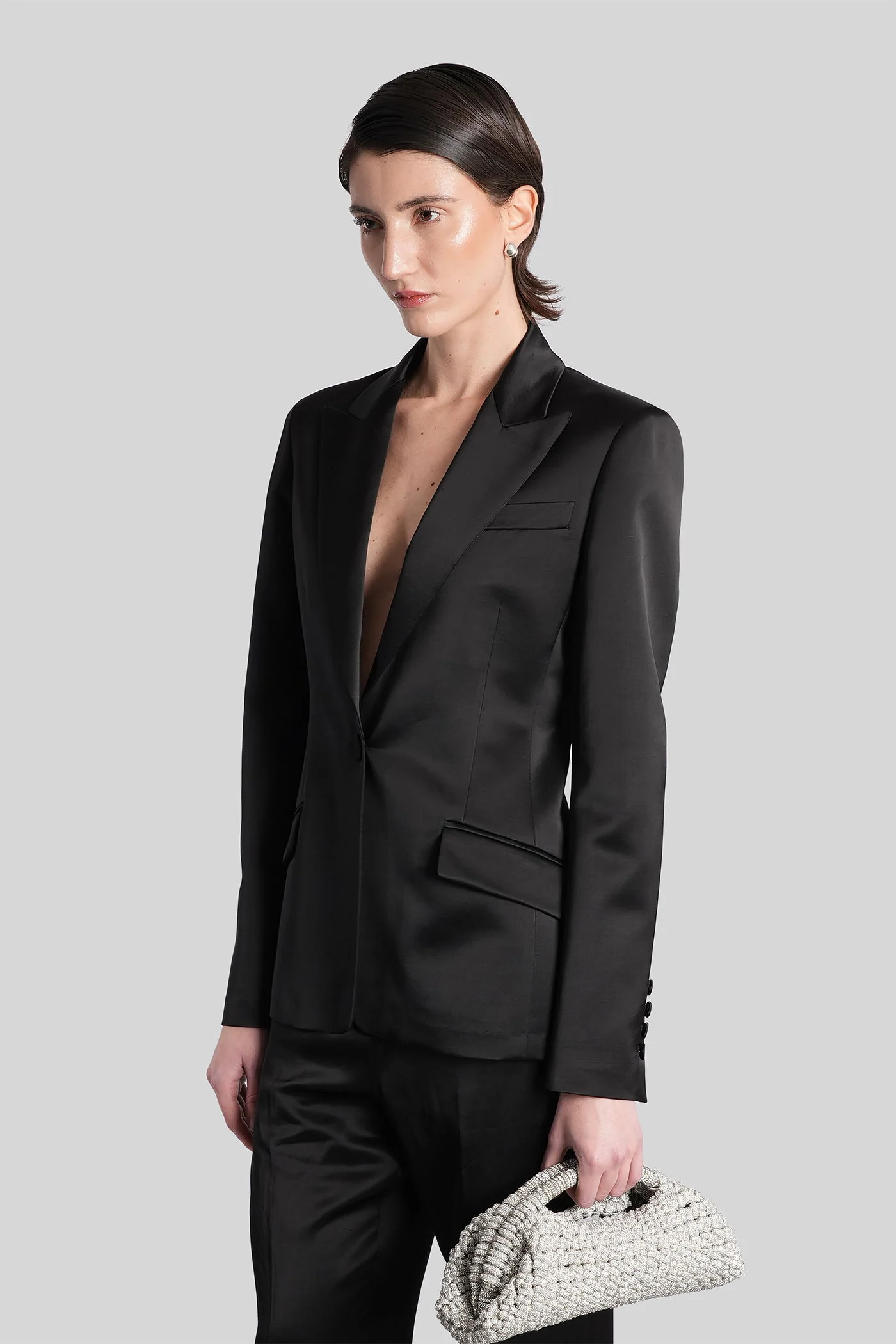 Bianca Blazer in black viscose - Image 4
